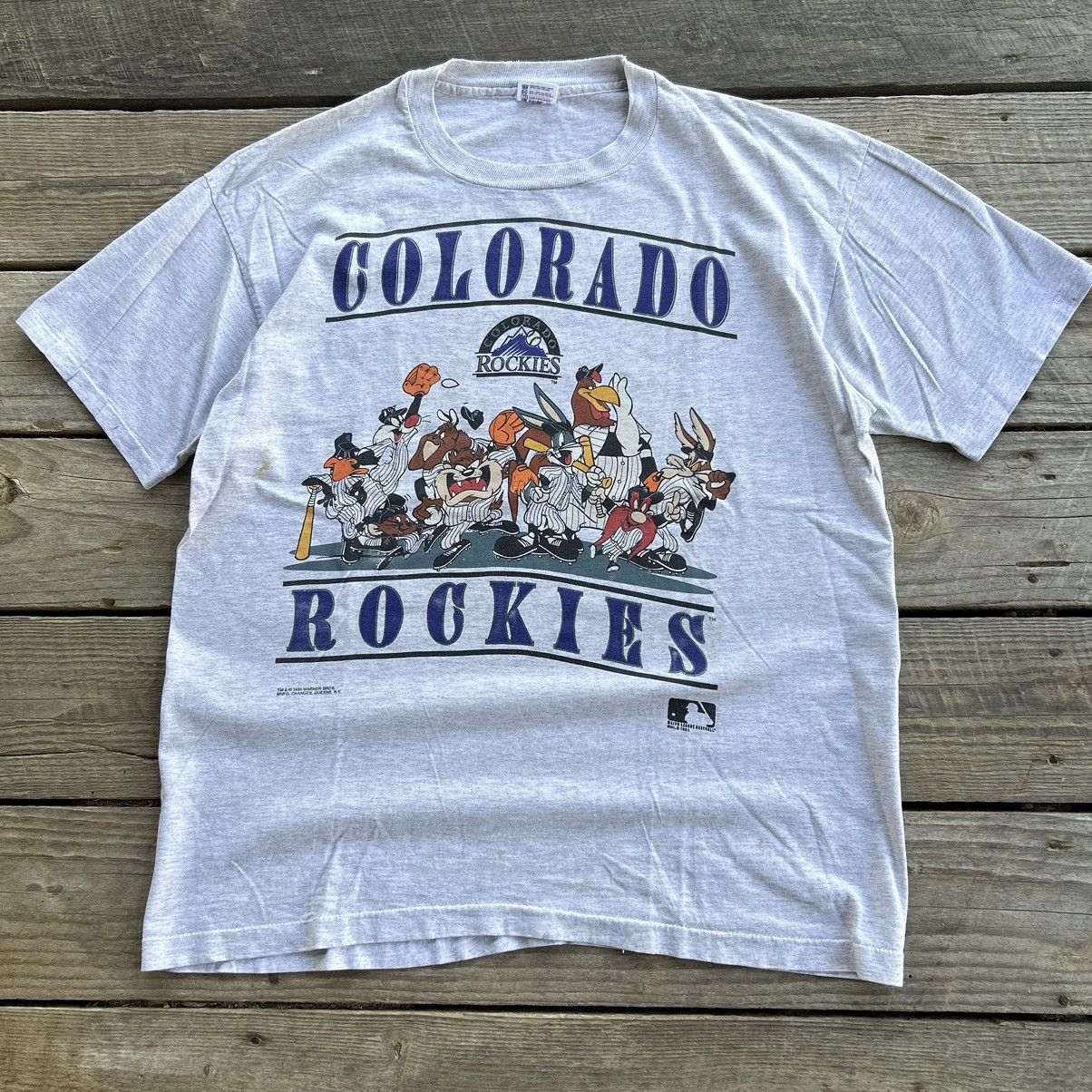 Vintage 1993 Looney Tunes Colorado Rockies Baseball T Shirt