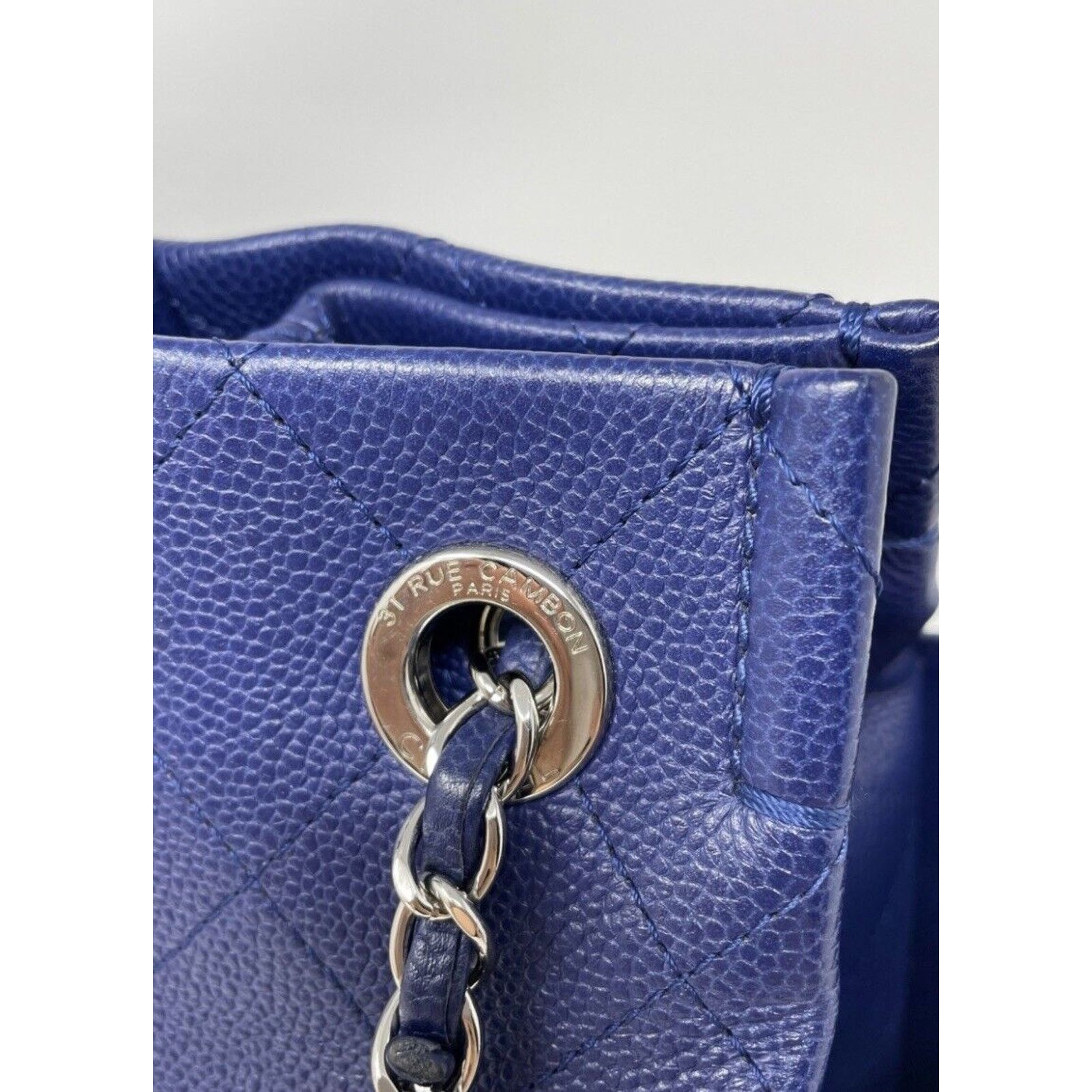 Chanel CHANEL Quilted Blue Caviar Leather Pocket Chain CC Charm Size ONE SIZE - 9 Thumbnail