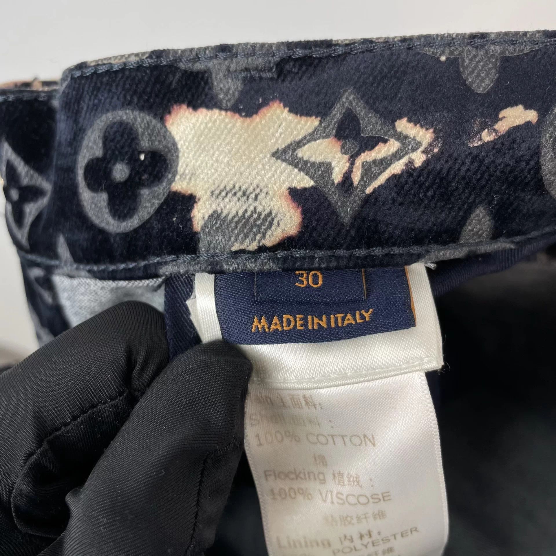 Louis Vuitton LV Cotton Flaming Cloud Men's Black Jeans 30 Size US 30 / EU 46 - 5 Thumbnail