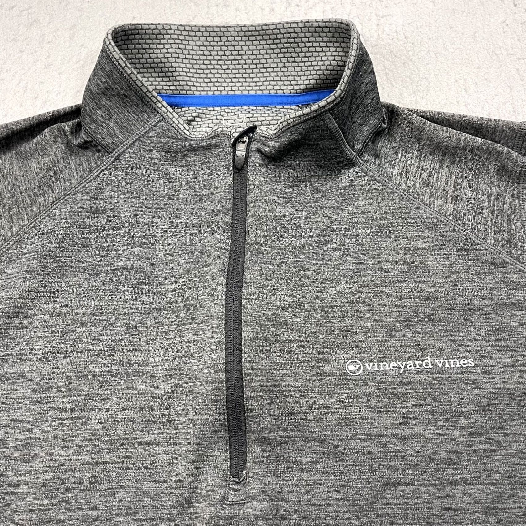 Vineyard Vines Vineyard Vines Jacket Mens 2XLT Gray 1/4 Zip Pullover Golf Athleticwear Outdoor Whale Logo Preppy Big & Tall Mens Size US XXL / EU 58 / 5 - 2 Thumbnail