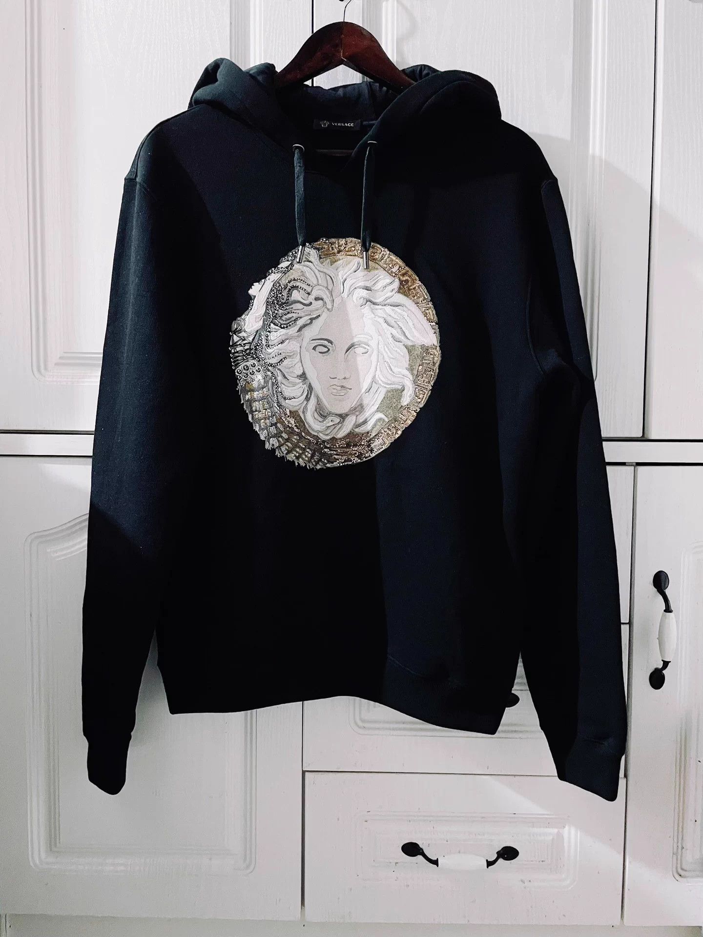 Versace Versace 9 Dragon Snake Medusa Embroidered Diamond Hoodie L Size US L / EU 52-54 / 3 - 1 Thumbnail
