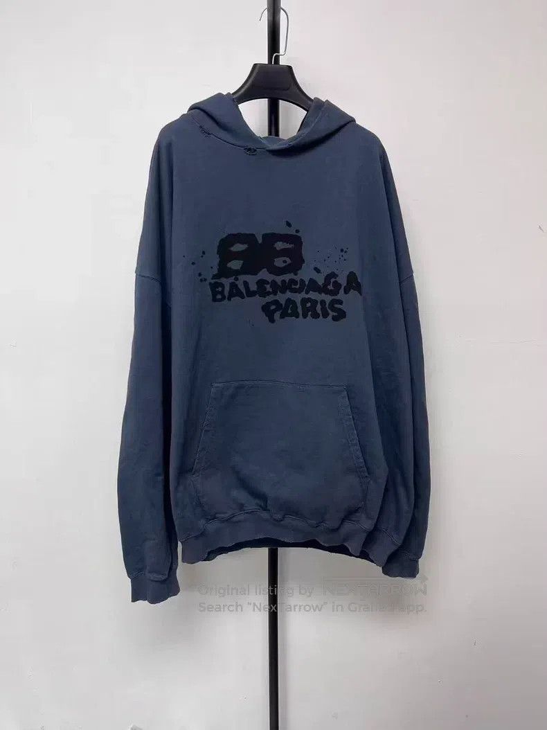 Balenciaga Balenciaga Logo Pattern Print Long Sleeve Sweatshirt Size US M / EU 48-50 / 2 - 1 Thumbnail