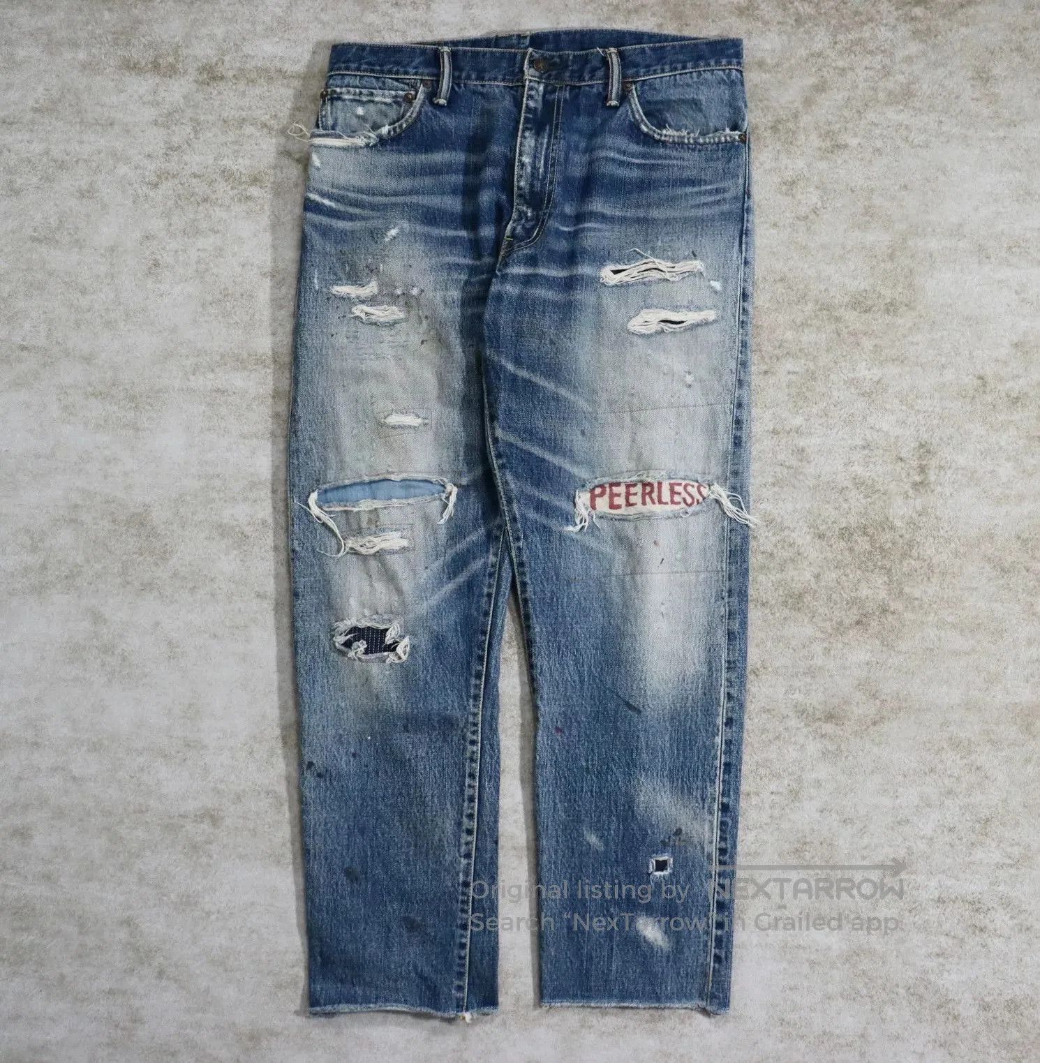 Visvim visvim 19aw journeyman tacked crash jeans. Size US 34 / EU 50 - 1 Thumbnail