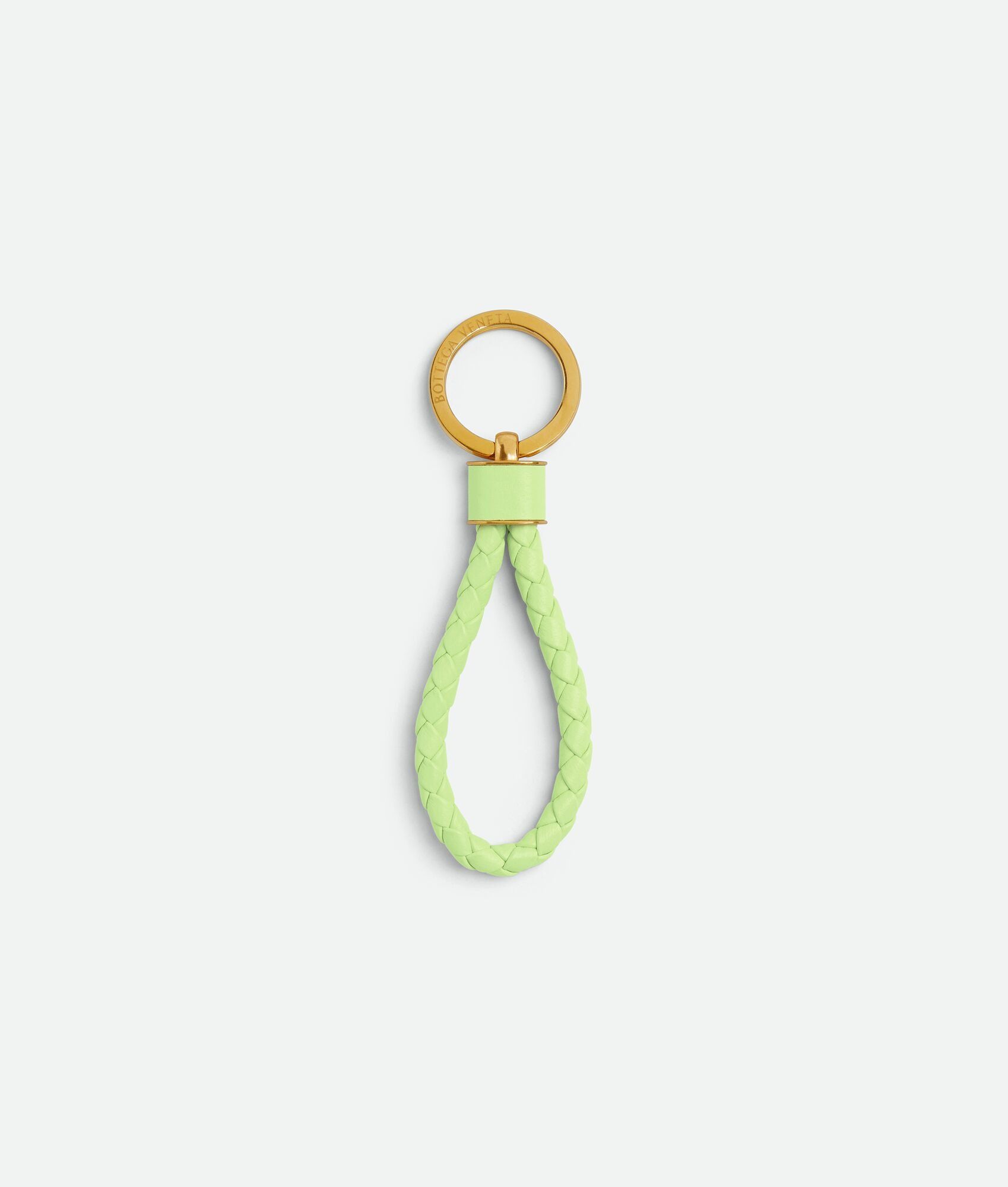 Bottega Veneta o1n1vont0125 Size: OS / Intreccio Key Ring in Fennel Size ONE SIZE - 1 Thumbnail
