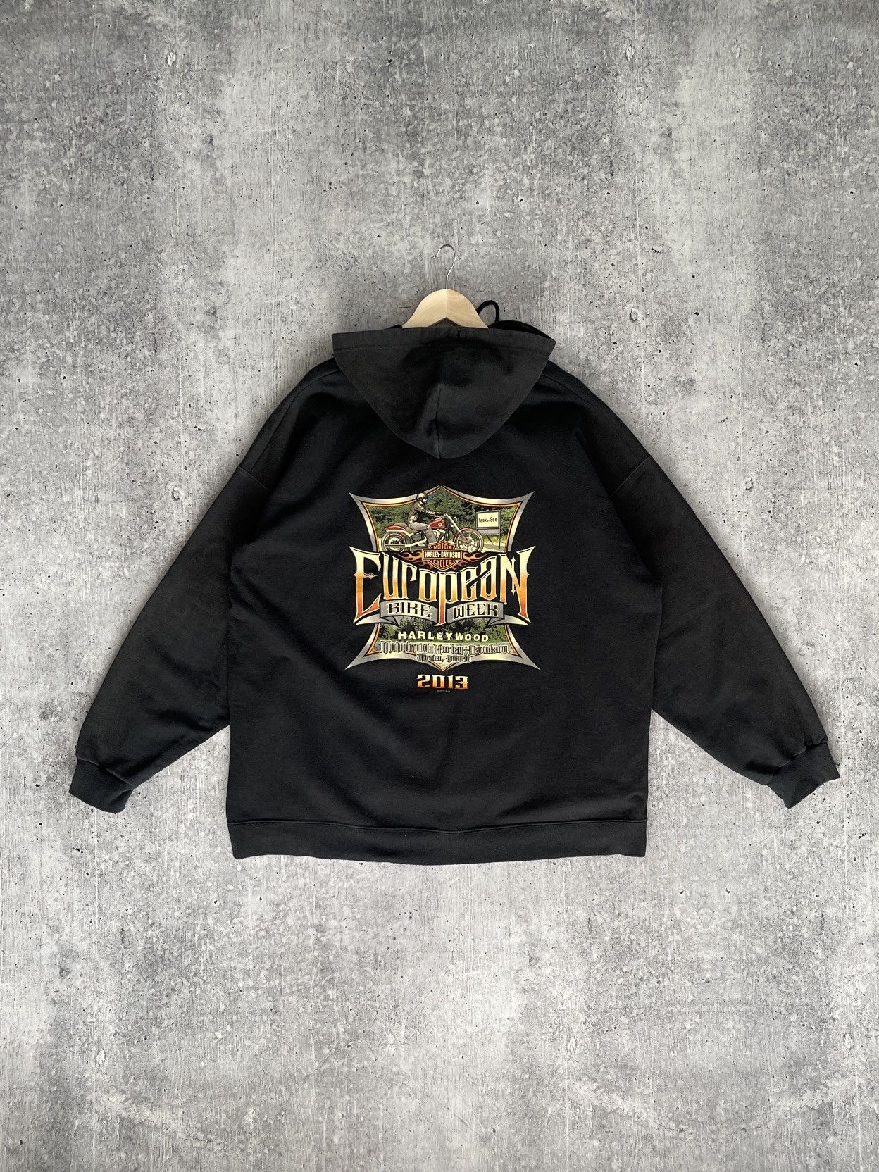 Harley Davidson × Vintage Crazy Vintage Harley Davidson Hoodie Zip Up XXL Size US XXL / EU 58 / 5 - 2 Thumbnail