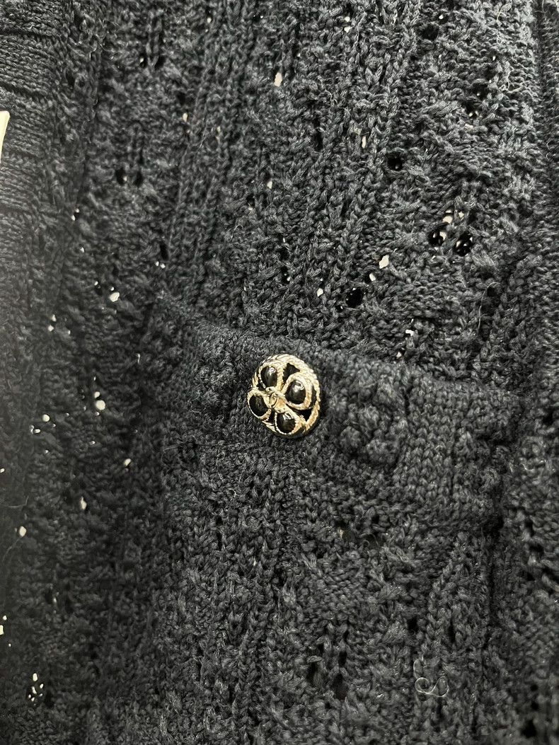 Chanel Chanel 24P new black three-dimensional embossed flower kni Size XS / US 0-2 / IT 36-38 - 2 Thumbnail