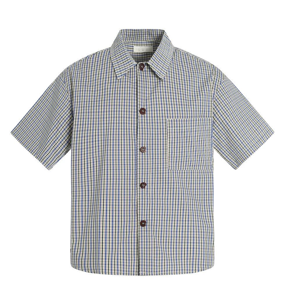 Japanese Brand × Vintage American retro men's loose vertical striped plaid shirt Size US L / EU 52-54 / 3 - 1 Thumbnail