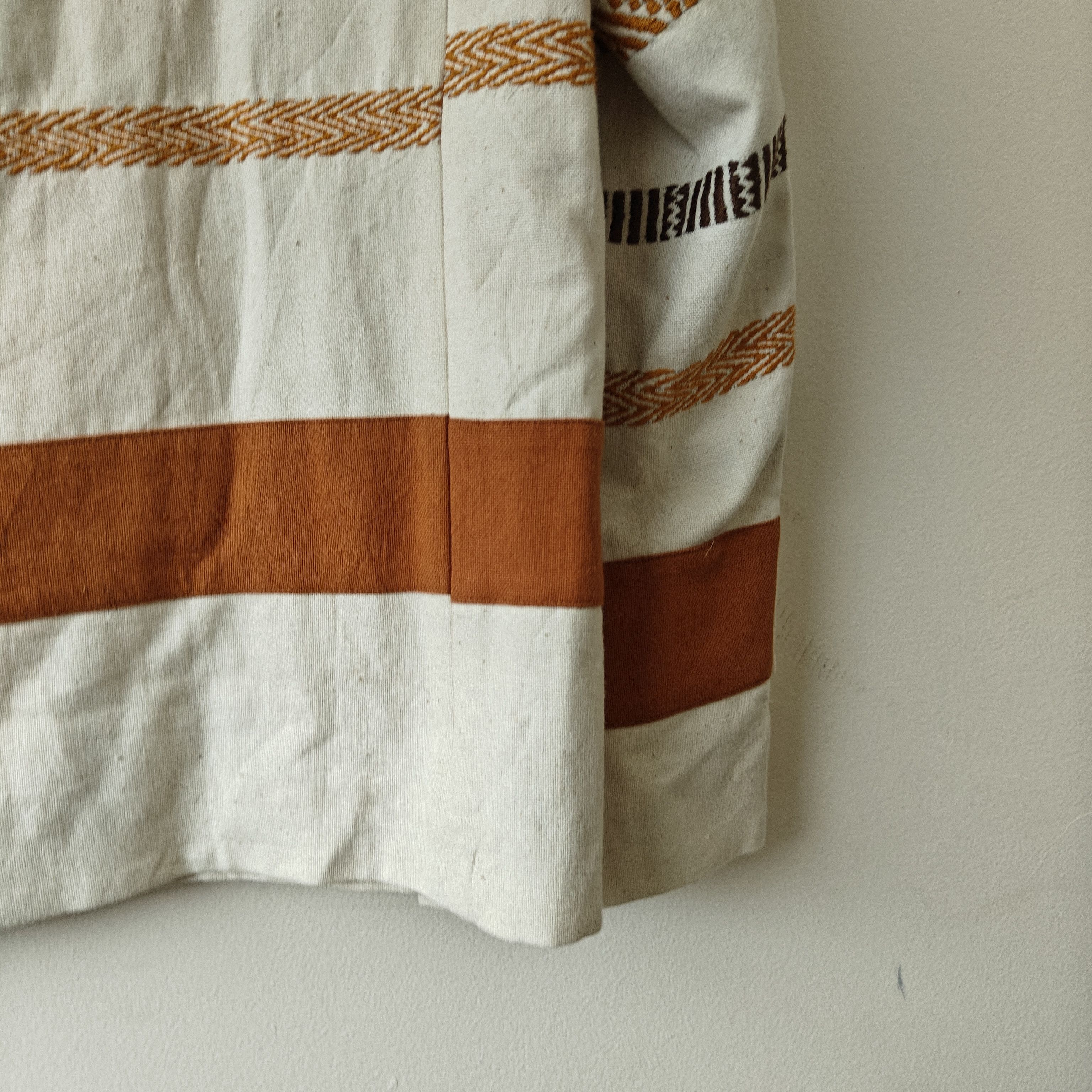 HARAGO LNWOT craft heritage kantha border Cream striped jacket $870 Size US M / EU 48-50 / 2 - 15 Thumbnail