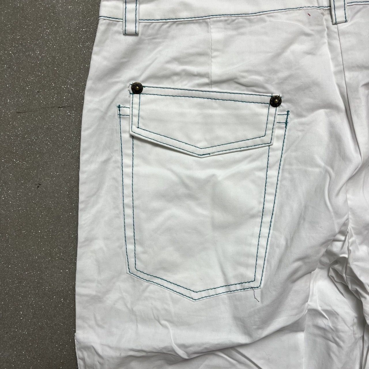 Cop Copine Cop Copine White & Blue Stitch Pant Size 30" / US 8 / IT 44 - 8 Thumbnail