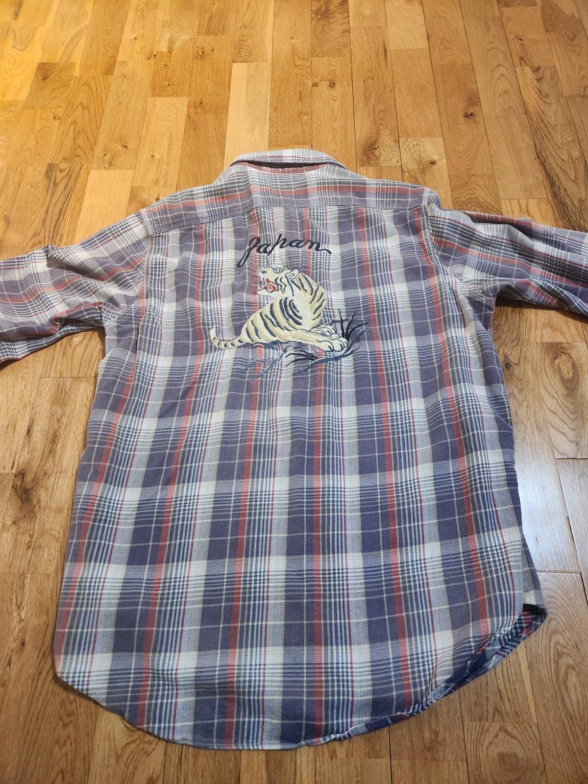 Polo Ralph Lauren Polo Ralph Lauren Japan Tiger Purple Plaid Flannel L Size US L / EU 52-54 / 3 - 4 Thumbnail