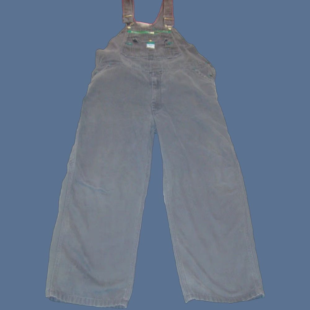 Liberty Bib Overalls Men 42x30 Gray Denim Work Carpenter Painter Farm USA Pockets 27in Inseam Regular Straight Overall Jeans Mens