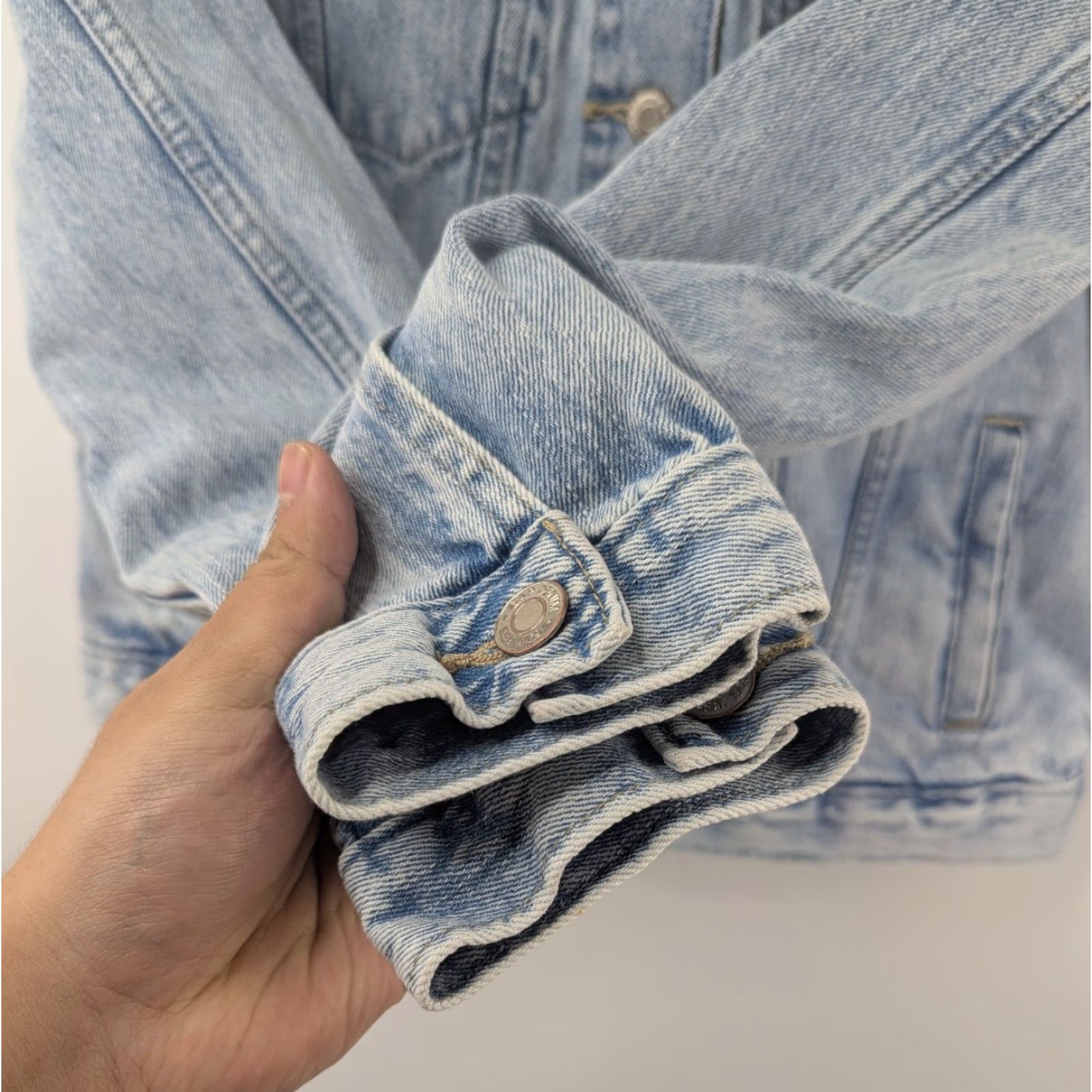 Gap Gap Icon Denim Trucker Jacket Light Ace Wash Women's Large Cotton Duke? Size 36" / US 14 / IT 50 - 3 Thumbnail