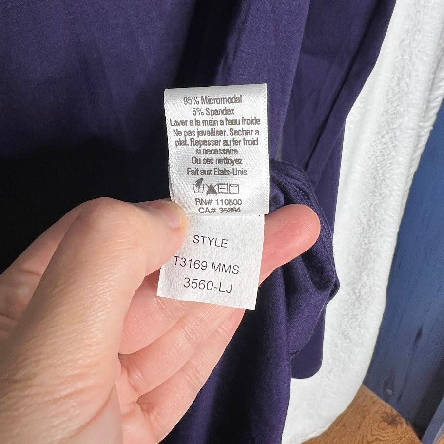 Other Knit Top Purple Long Sleeve Rounded Hem Keyhole Front Back Size M / US 6-8 / IT 42-44 - 10 Thumbnail