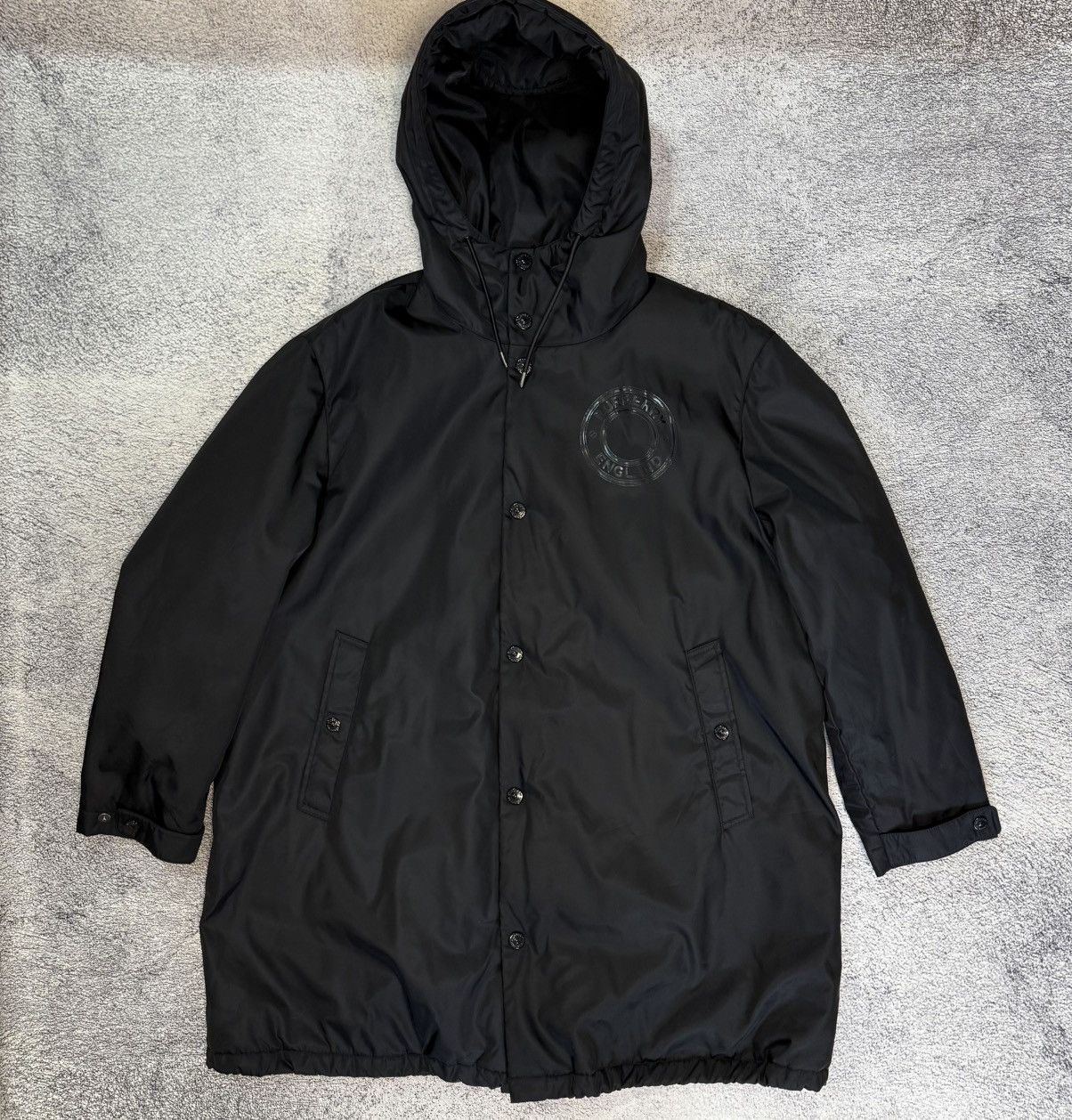 Burberry England Nylon Parka Jacket Mens XXXL Logo Hooded