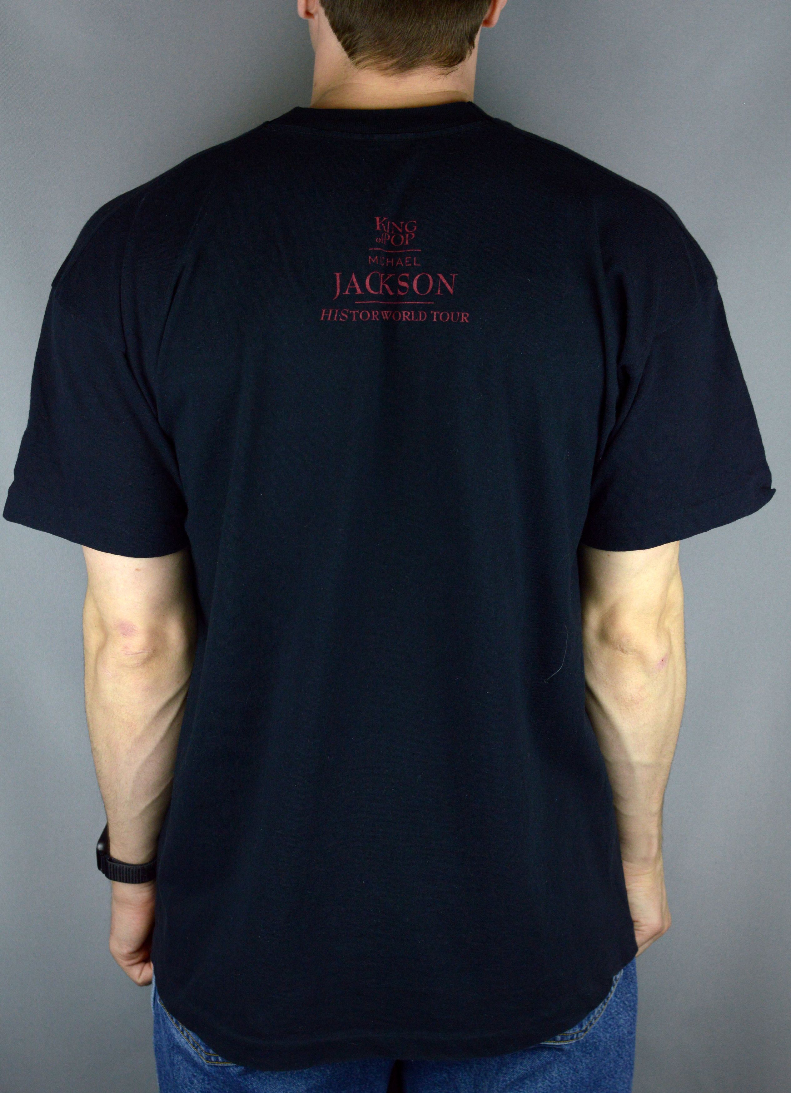 Michael Jackson × Vintage Michael Jackson King Of Pop History World tour t shirt Size US XL / EU 56 / 4 - 2 Thumbnail