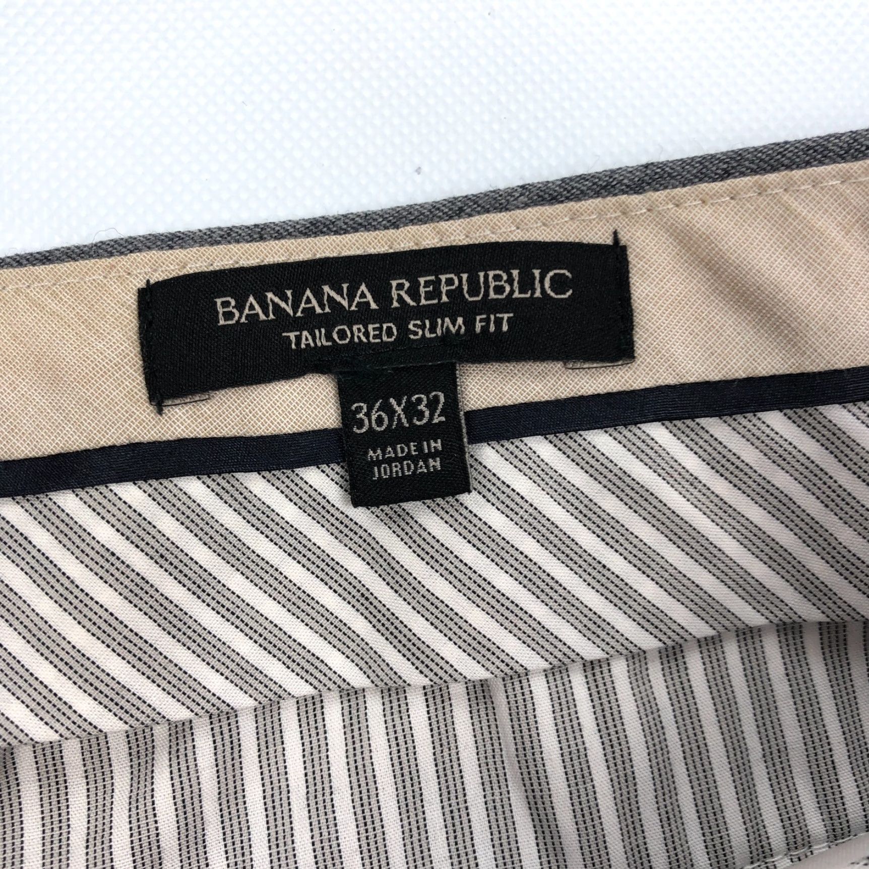 Banana Republic Banana Republic Pants 36x32 Gray Flannel Wool Trousers Tailored Slim Fit University Ivy League Dress Pants Mens Regular Slim Front Flat Front Size US 36 / EU 52 - 7 Thumbnail