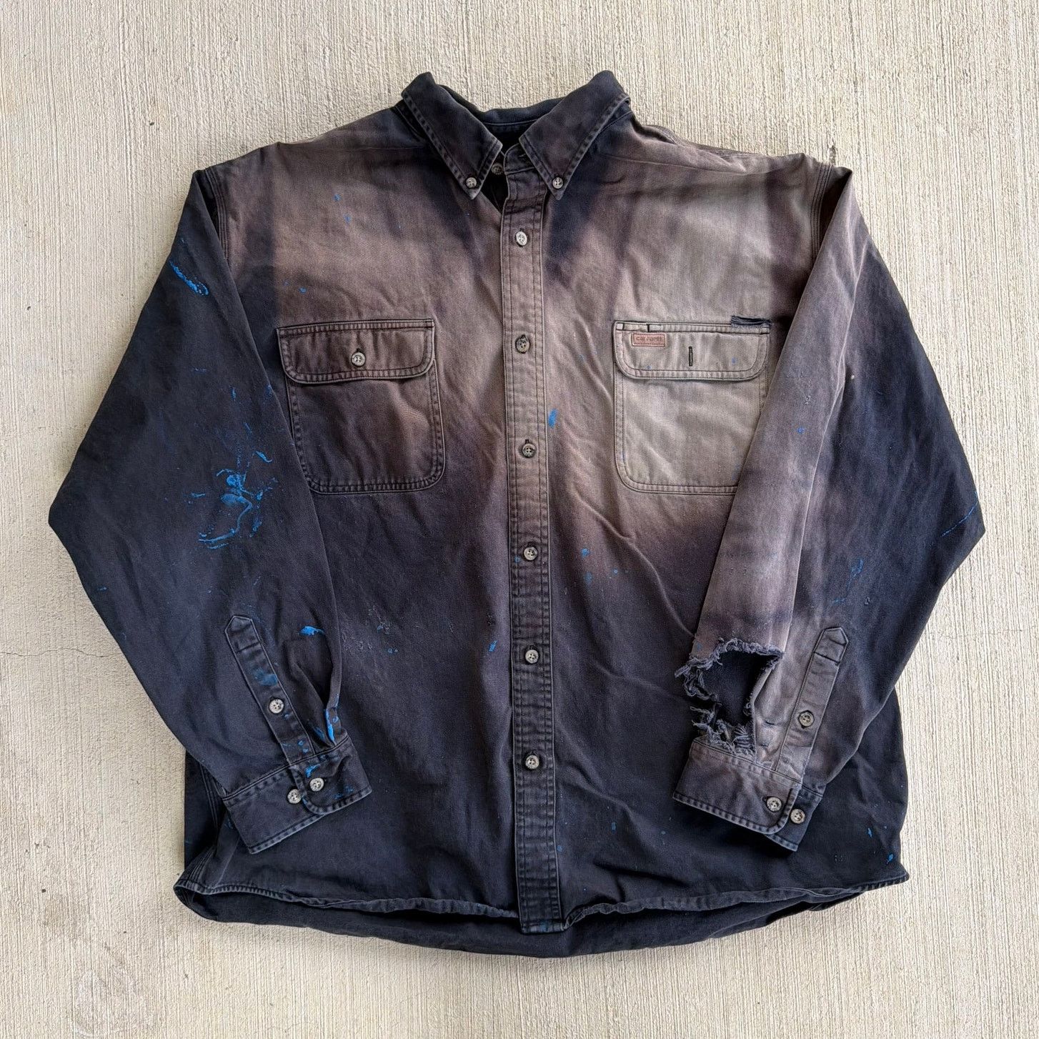 Carhartt × Vintage Carhartt button up faded black work wear shirt Size US XXL / EU 58 / 5 - 1 Thumbnail