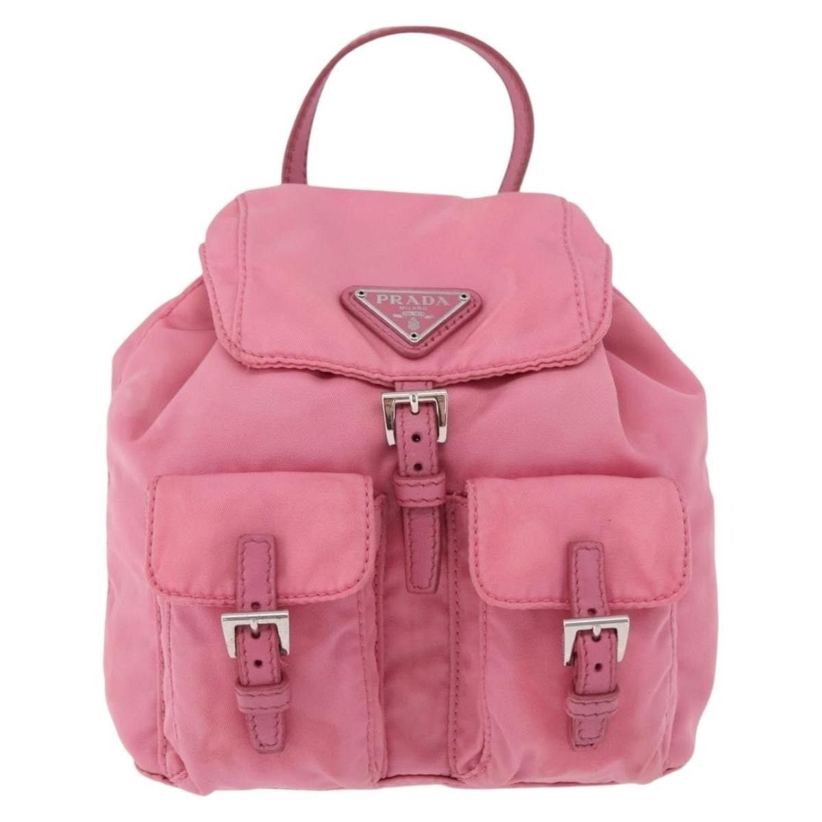 Prada Prada Nylon Chain Shoulder Bag Pink Size ONE SIZE - 1 Thumbnail