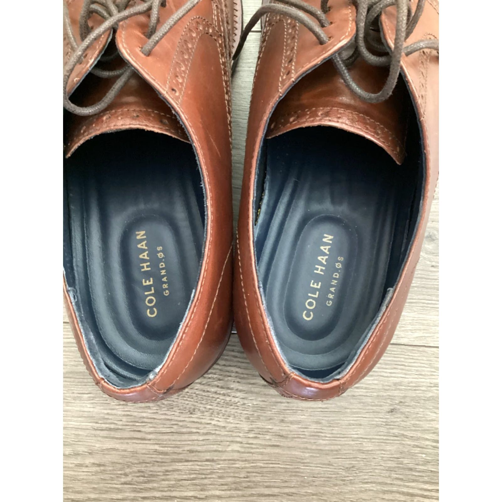 Cole Haan COLE HAAN Grand Wingtip Oxford Dress Shoes Brown Leather Size 12M Mens Size US 12 / EU 45 - 5 Thumbnail