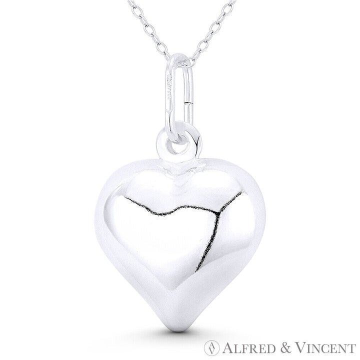 Other Heart Love Charm Reversible Pendant in .925 Sterling Silver Size ONE SIZE - 1 Preview