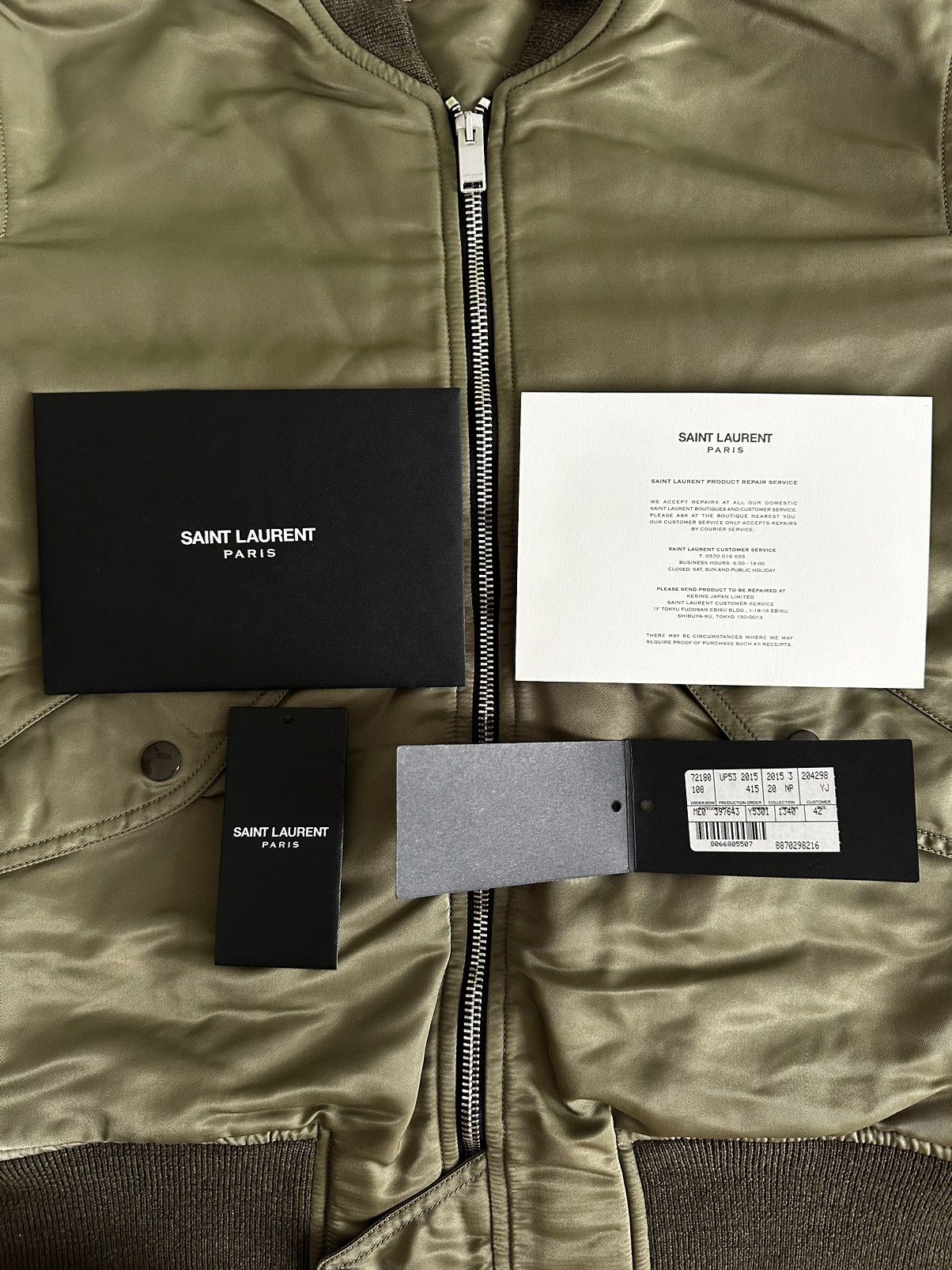 Hedi Slimane × Saint Laurent Paris Nylon Bomber Rare Size 42 Size US XS / EU 42 / 0 - 9 Thumbnail