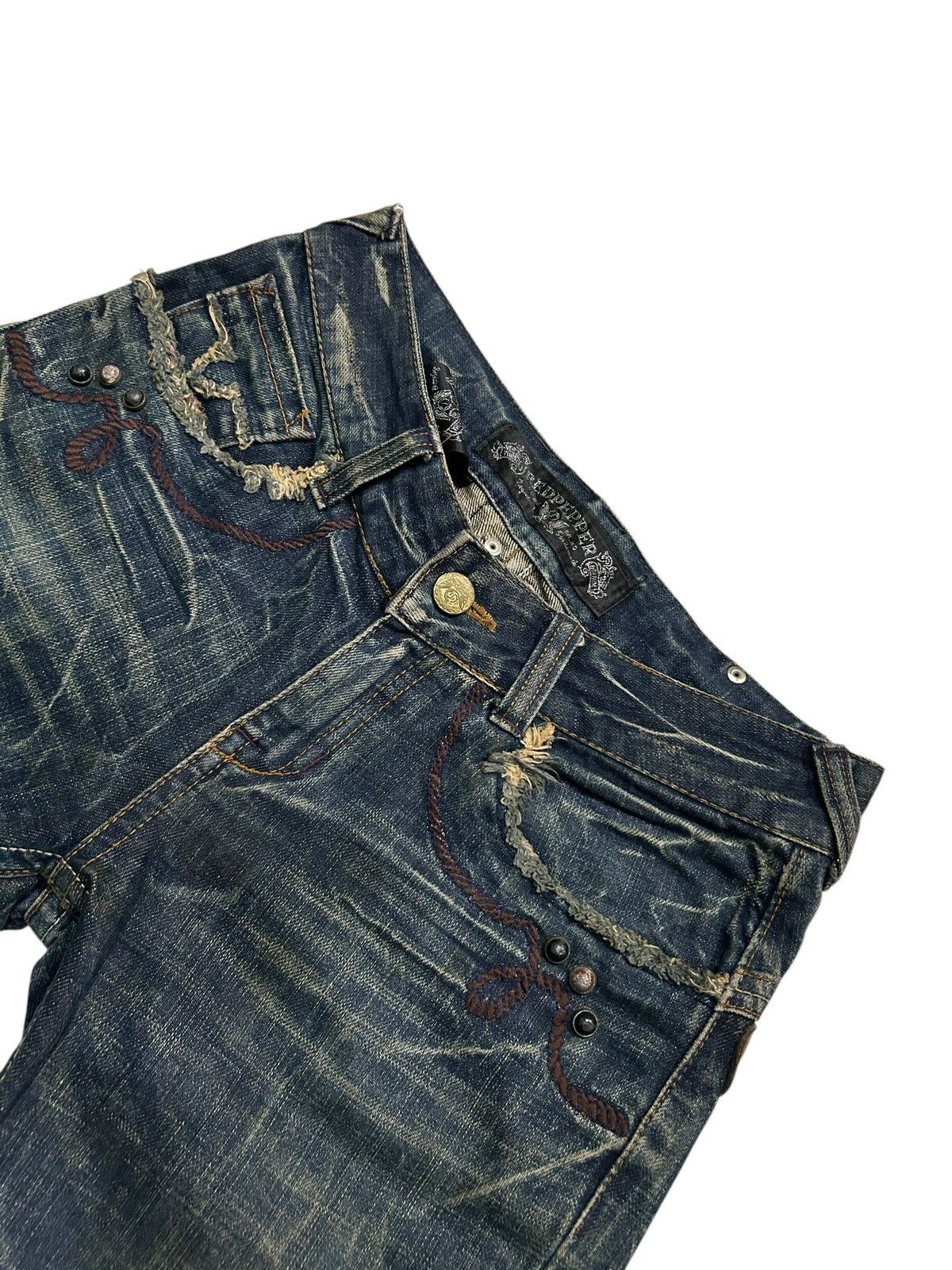 Japanese Brand × Kapital × Vintage Flare Red Papper Japan Punk Bondage Style Denim ☠️🎌 Size US 30 / EU 46 - 7 Thumbnail