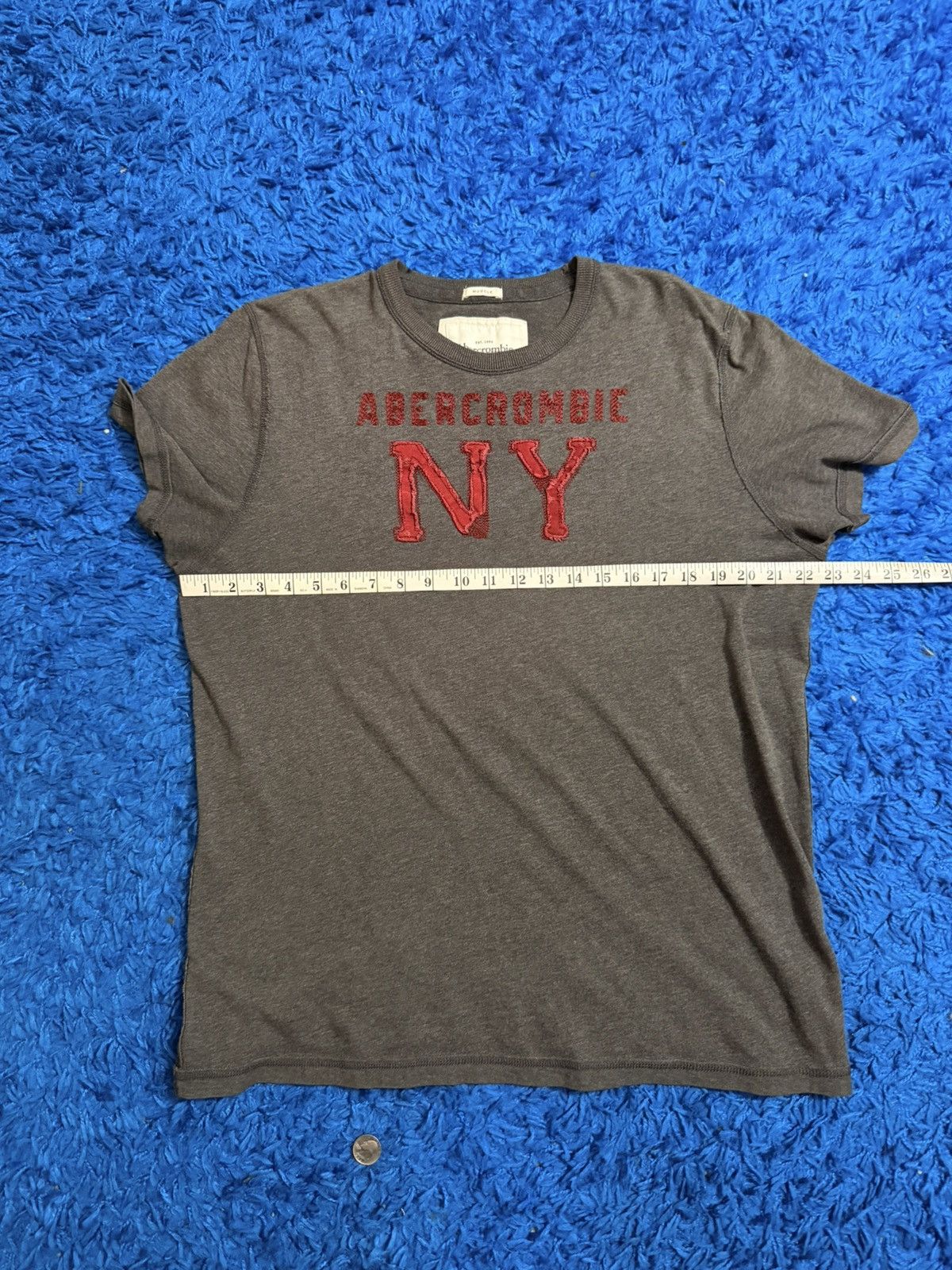 Abercrombie & Fitch XL 2010s Abercrombie & Fitch NY Short Sleeve Muscle Tee Size US XL / EU 56 / 4 - 5 Thumbnail