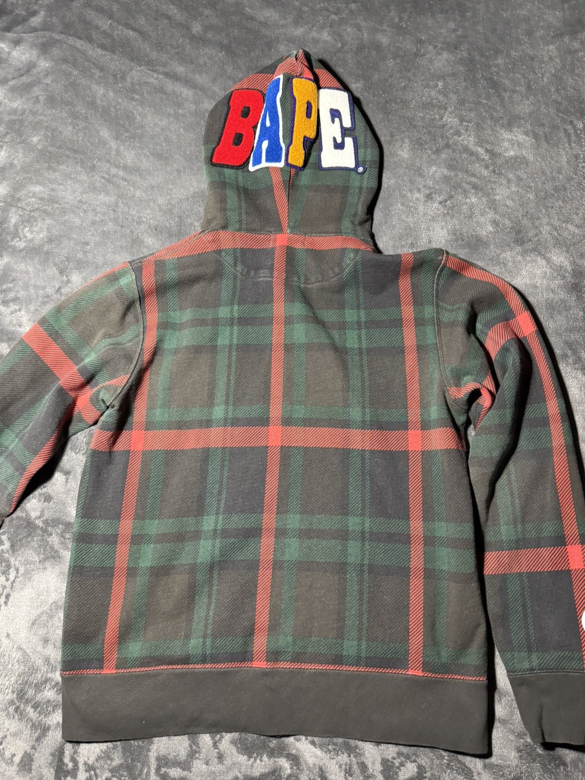 Bape Bape Check 2nd Ape Wide Full Zip Hoodie Size US L / EU 52-54 / 3 - 4 Thumbnail