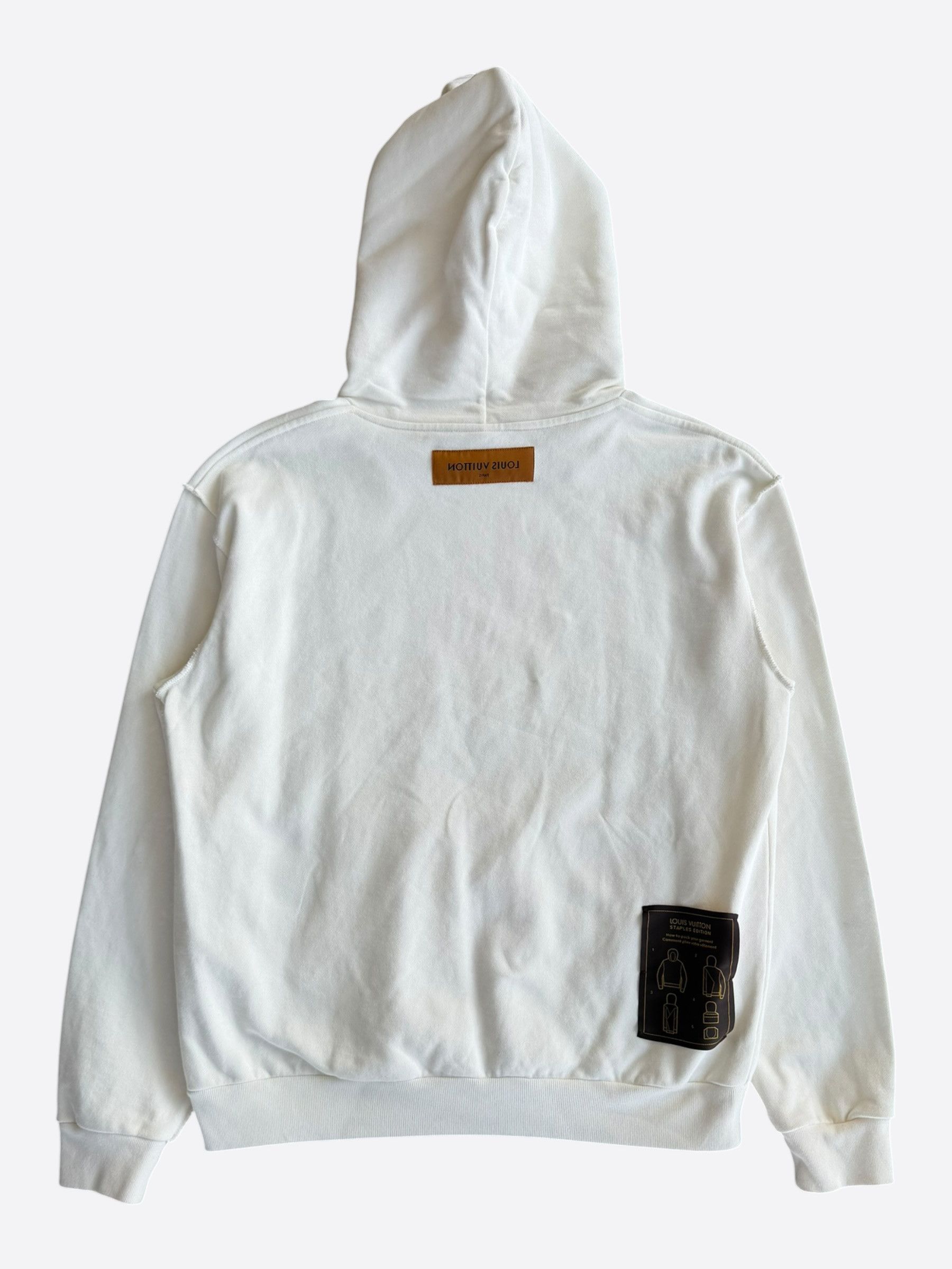 Louis Vuitton Louis Vuitton White Staples Hoodie Size US L / EU 52-54 / 3 - 2 Thumbnail