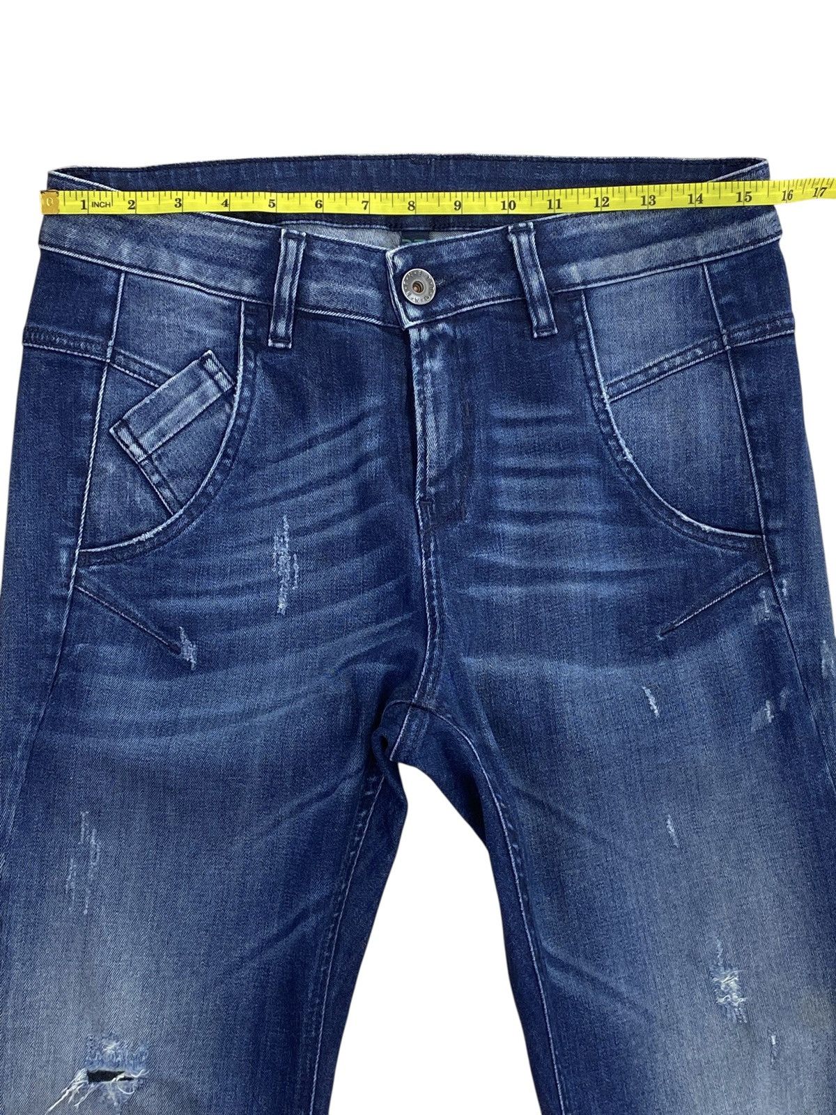Japanese Brand Japanese Boyfriend Blue Wash Style Jeans Size US 31 - 5 Thumbnail