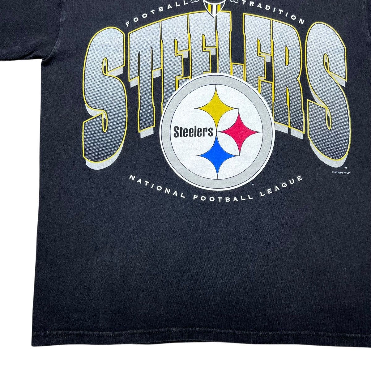 NFL Vtg 1996 NFL Pittsburgh Steelers Spell Out 3D Logo T-Shirt Size US M / EU 48-50 / 2 - 8 Thumbnail