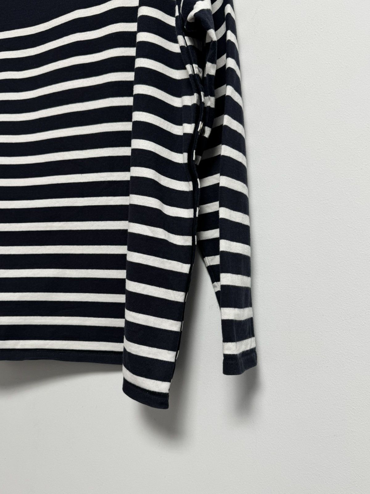 Sezane Sezane Women Long Sleeve Navy Blue Striped Organic T-shirt Size XL / US 12-14 / IT 48-50 - 15 Thumbnail