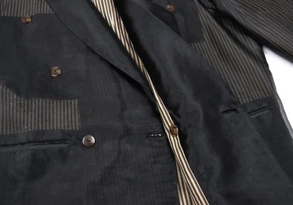 Jean Paul Gaultier jean paul gaultier Layered Striped Double-Breasted Jacket Size US M / EU 48-50 / 2 - 5 Thumbnail