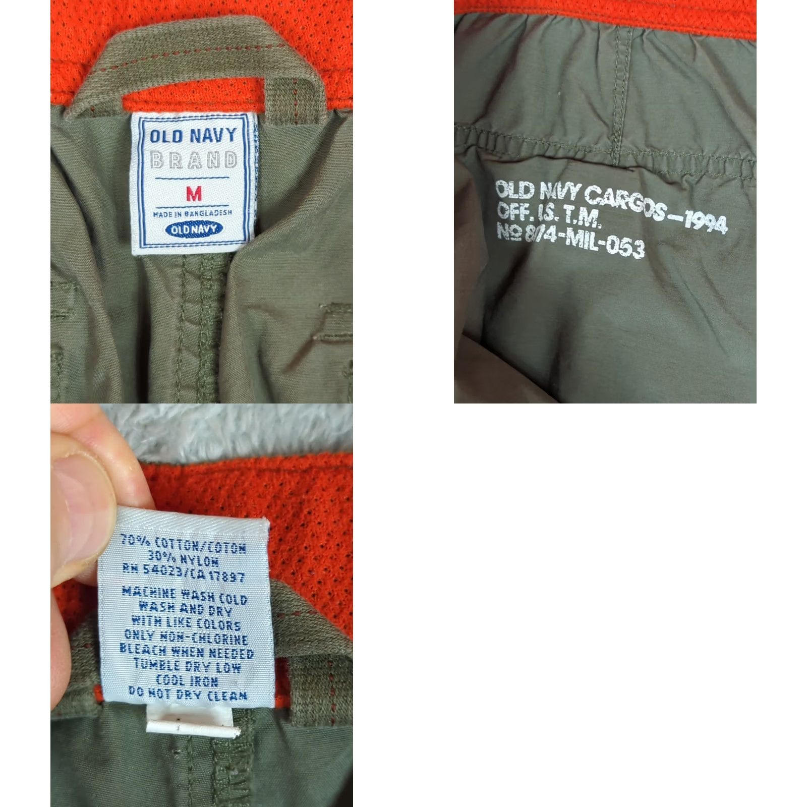 Old Navy VINTAGE Old Navy Cargo Pants Men M Green Baggy Streetwear Gorpcore 30in Zip Belted Cargo Pocket Straight Mens Size US 31 - 10 Thumbnail