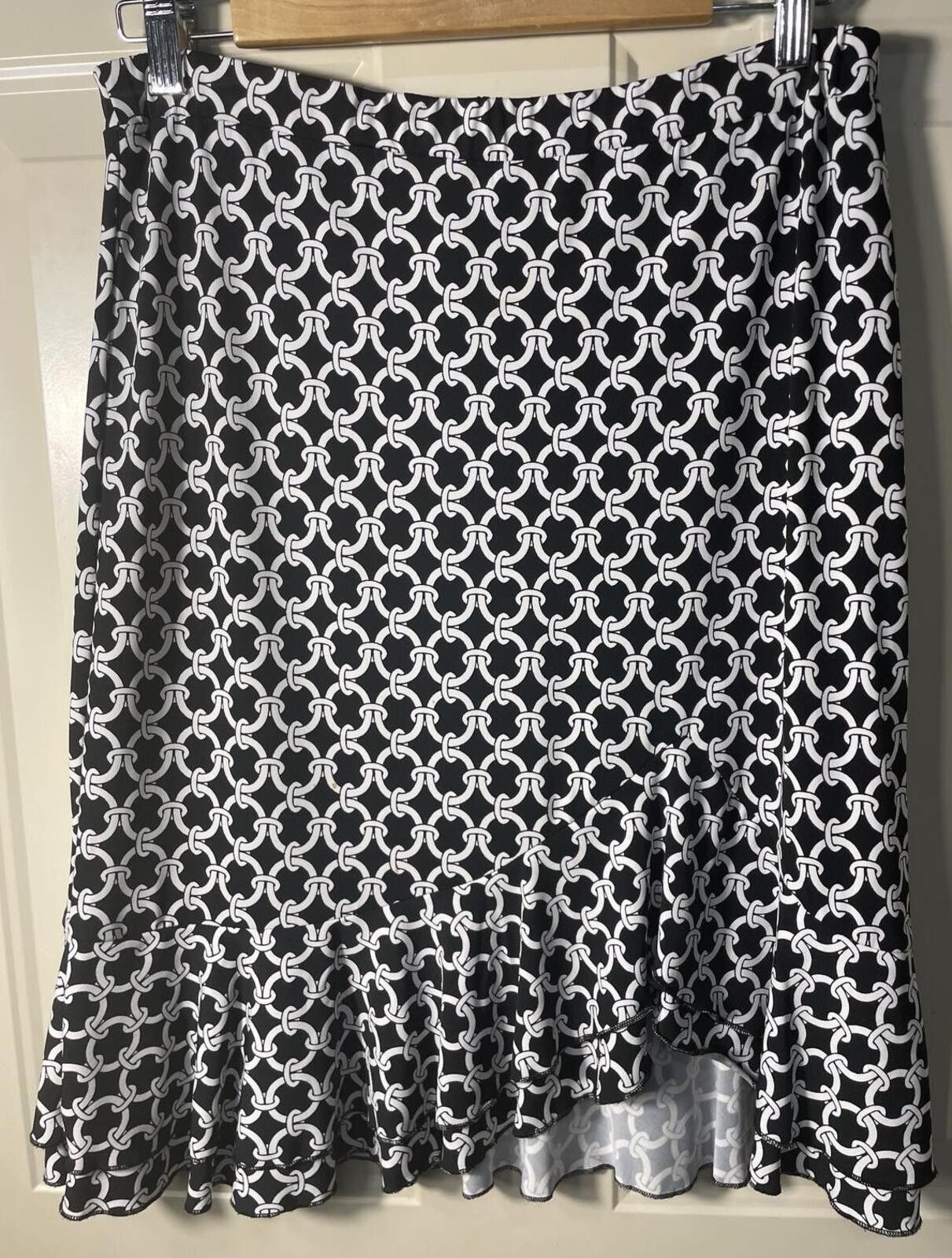 Unknown London White House Black Market Midi Skirt Women's Small Ruffle Hem Size 28" / US 6 / IT 42 - 1 Thumbnail