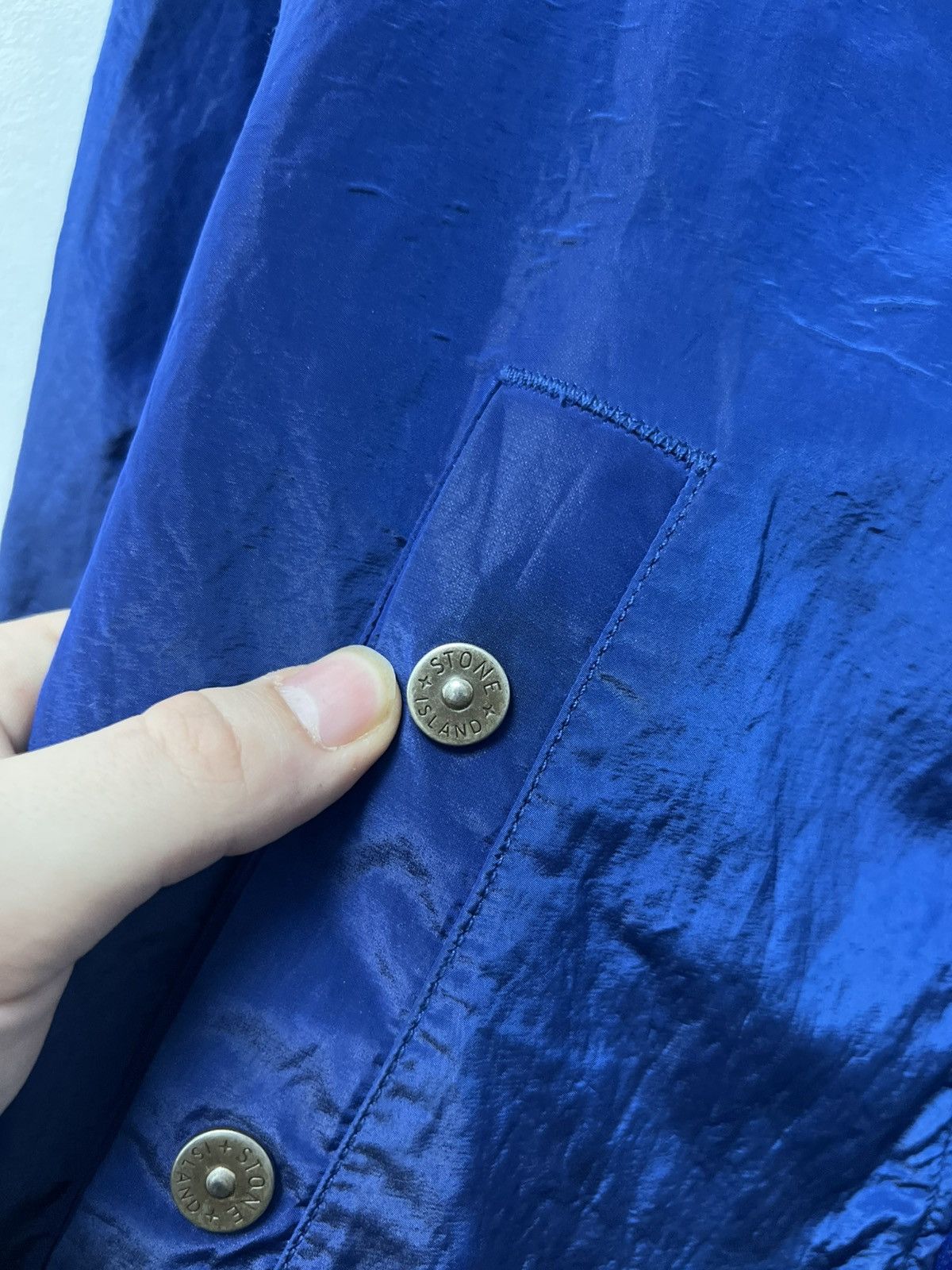 Stone Island Rare Vintage Stone Island Nylon Jacket Metal Blue Mens Size US L / EU 52-54 / 3 - 16 Thumbnail