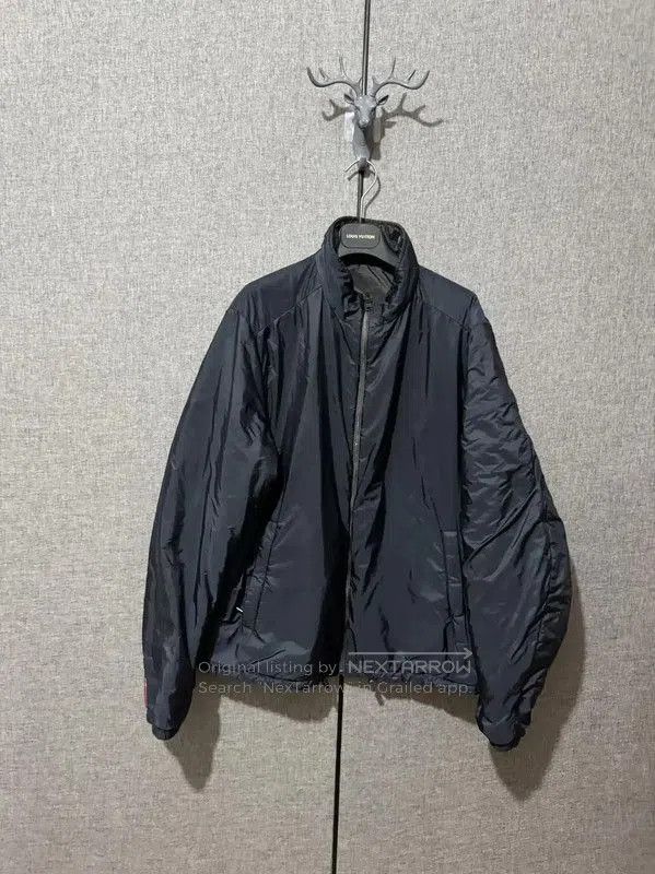 Prada Prada Embroidered Logo Navy Down Jacket. Size US XL / EU 56 / 4 - 3 Thumbnail