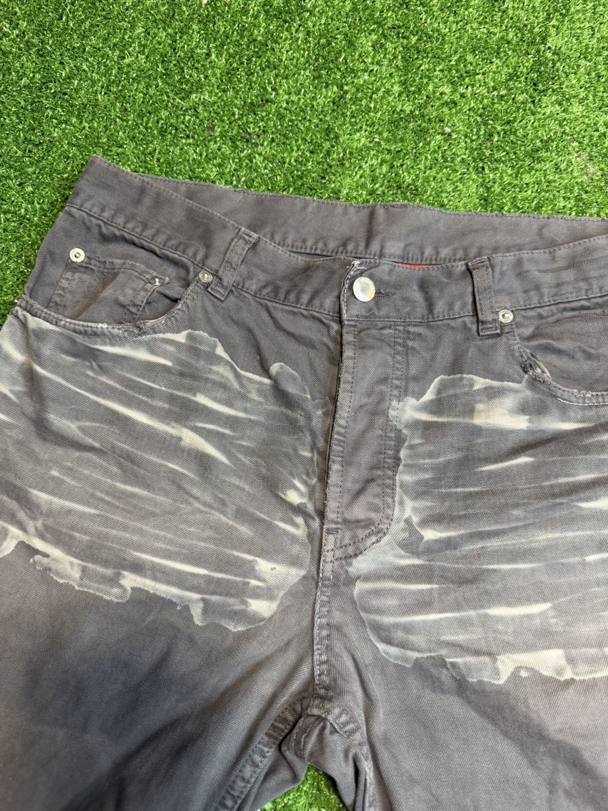 Prada Vintage y2k Prada Custom Denim Gray Avantgarde Distressed Sh Size US 32 / EU 48 - 3 Thumbnail