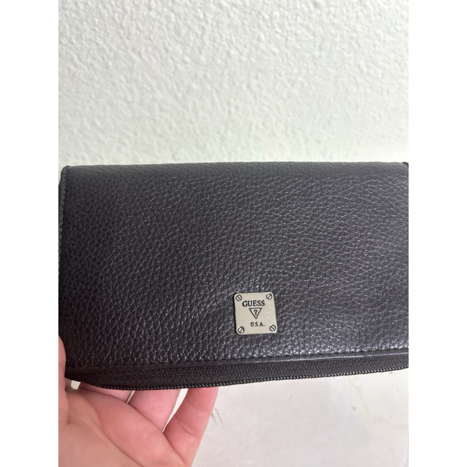 Guess GUESS Wallet Women Long Zip-Around Pebbled Texture Brown 7x4 Credit Card Folding Logo Zipper Bag Accessory Card Holder Size ONE SIZE - 3 Thumbnail