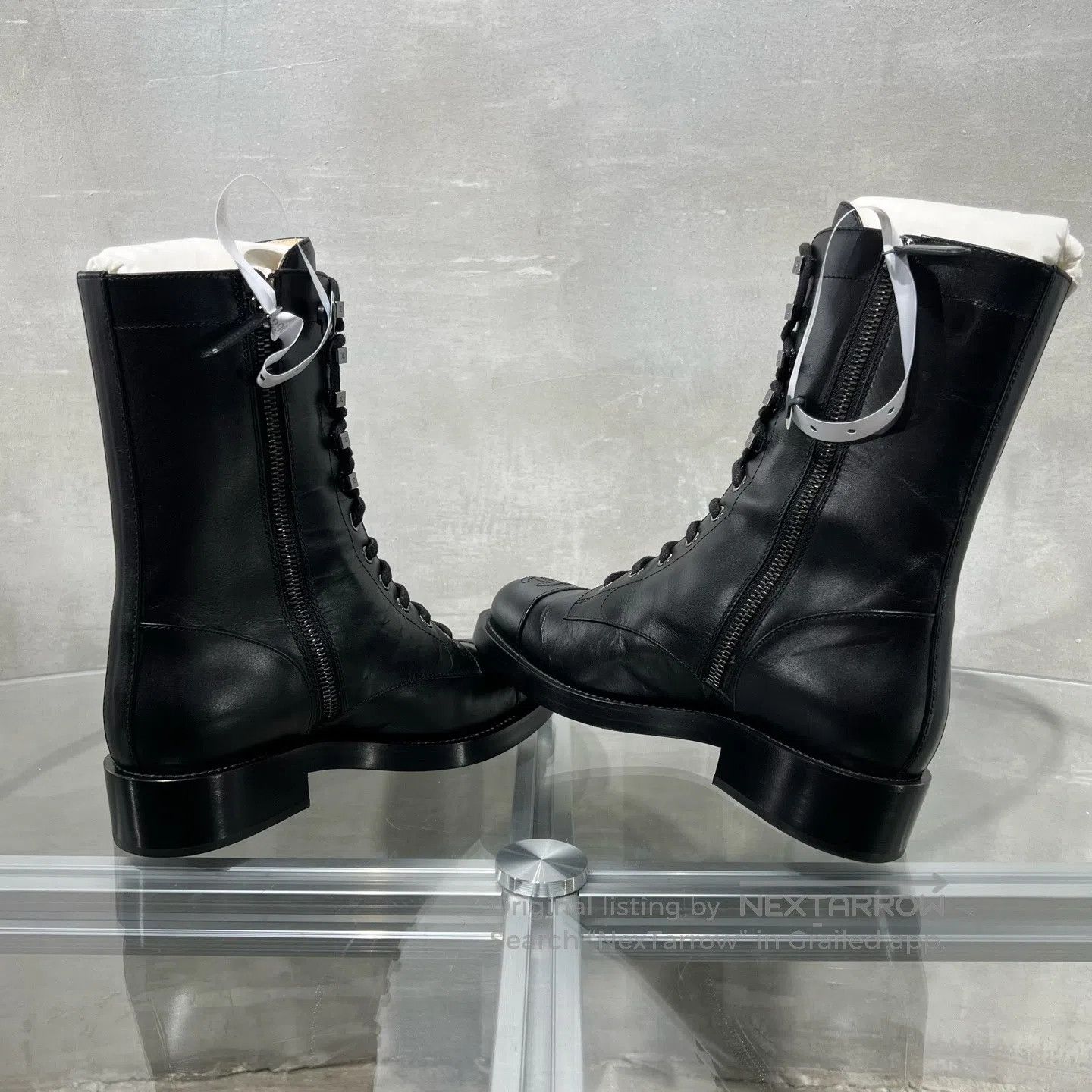 Chanel Chanel Black combat boots Size US 6.5 / IT 36.5 - 5 Thumbnail