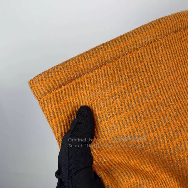 Hermes Hermes Orange Cashmere Hooded Belted Long Sleeve Coat Size XXS / US 00 / IT 34 - 5 Thumbnail