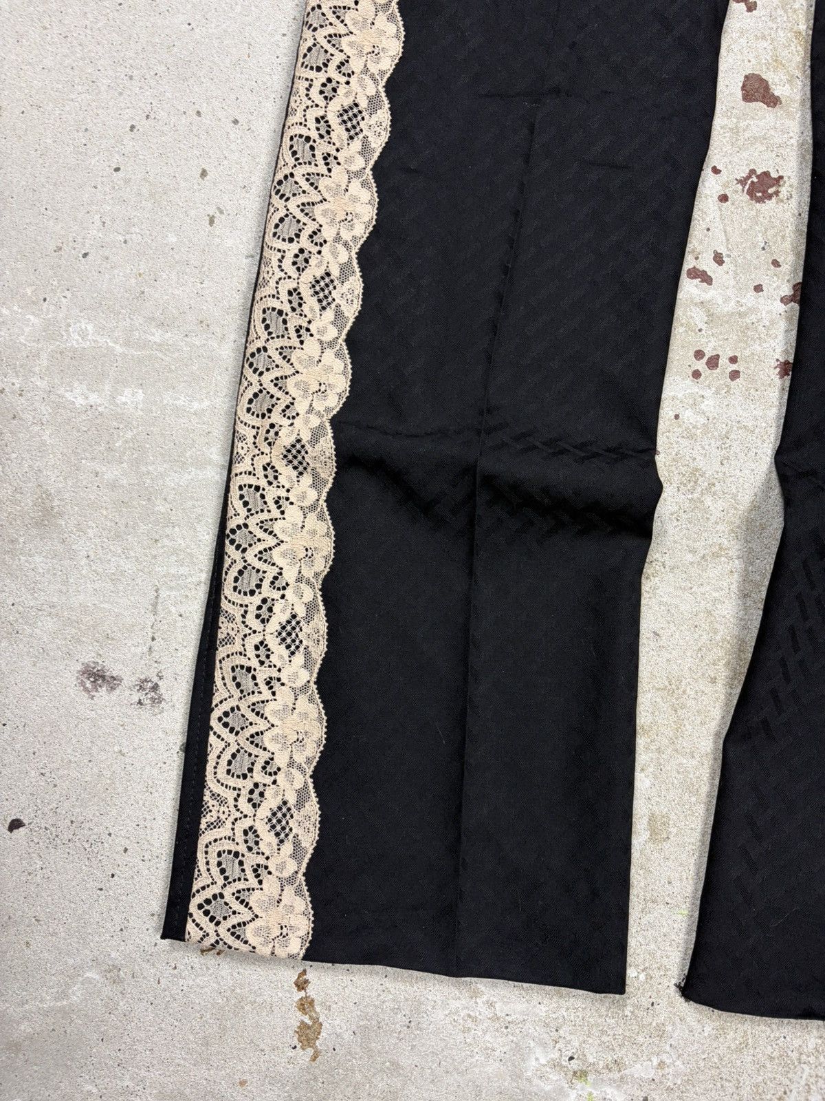 Dolce & Gabbana Dolce & Gabbana Black Casual Pants Lace Trims Stripe Size 30" / US 8 / IT 44 - 15 Thumbnail