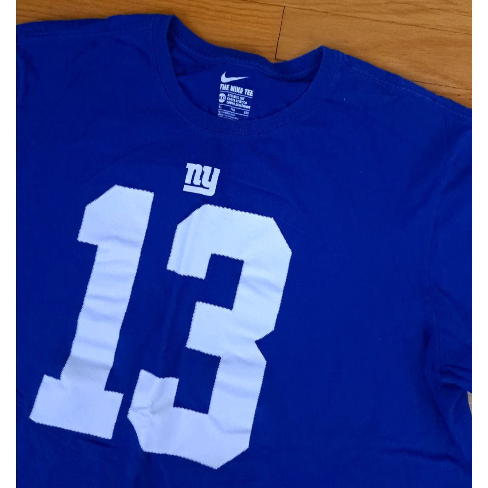 Nike Nike T-Shirt NY Giants Odell Beckham JR XXL Blue Sports Unisex Adults Short Sleeve Tee Mens Womens 2XL Blue Nike Shirt Size US XXL / EU 58 / 5 - 3 Thumbnail