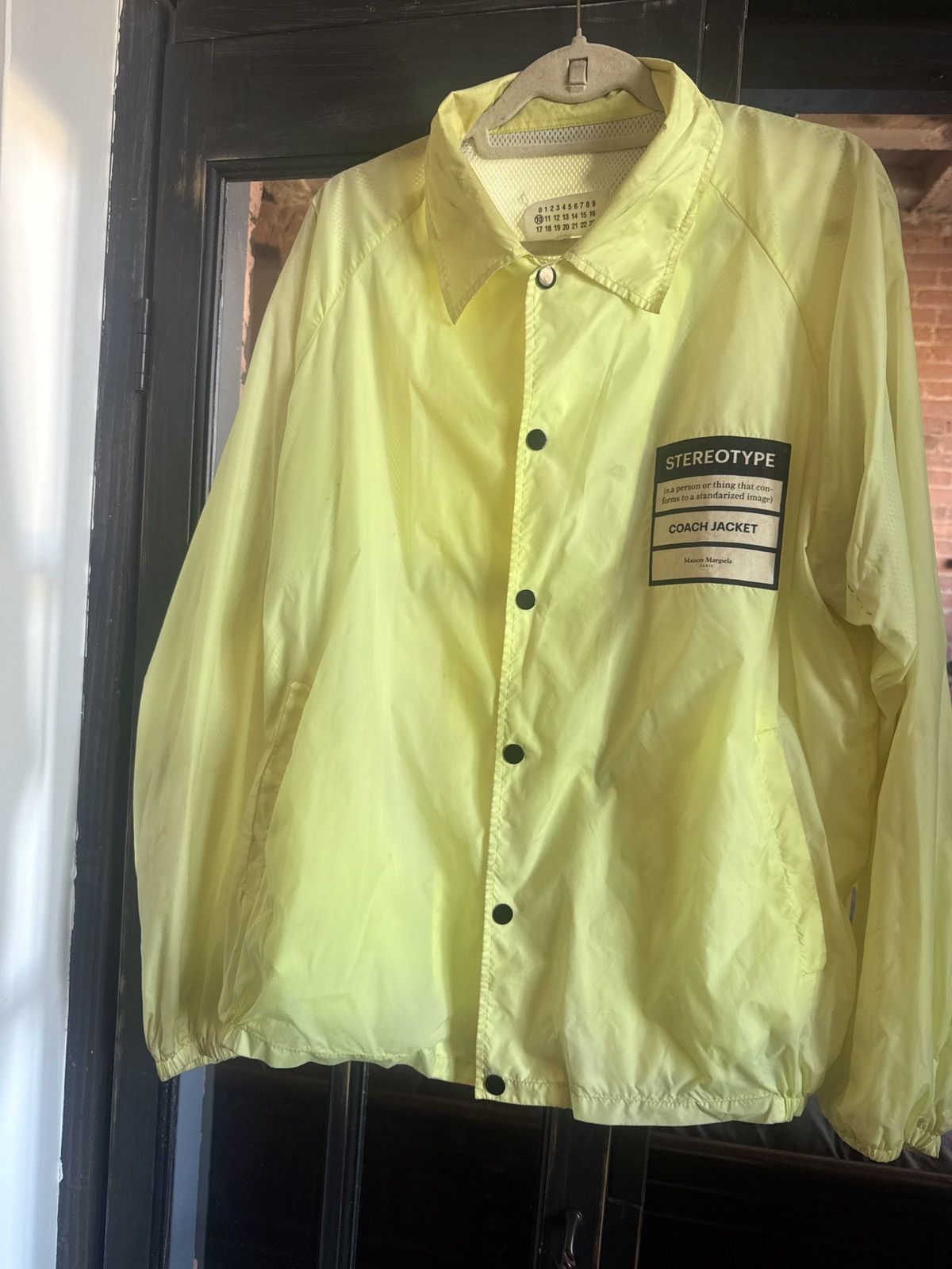 Maison Margiela MAISON MARGIELA Yellow ‘Stereotype’ Coach Jacket Size US M / EU 48-50 / 2 - 3 Thumbnail