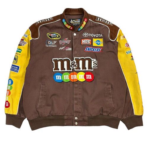 image of Vintage M&m Kyle Busch Racing Jacket Brown, Men's (Size 2XL)