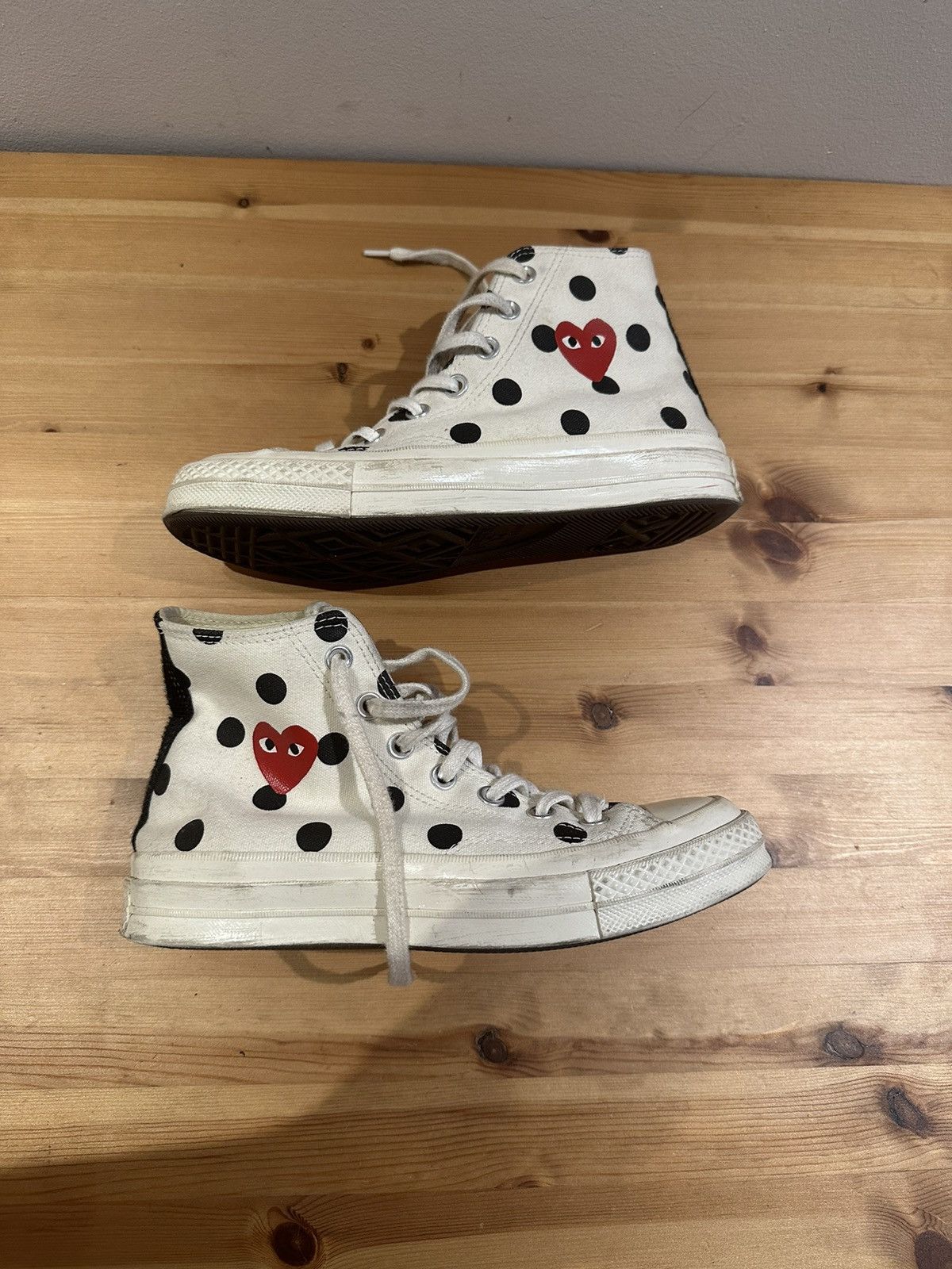 CDG by Comme des Garcons × Converse CDG x Converse Polka Dot High Tops Size US 7 / IT 37 - 1 Thumbnail