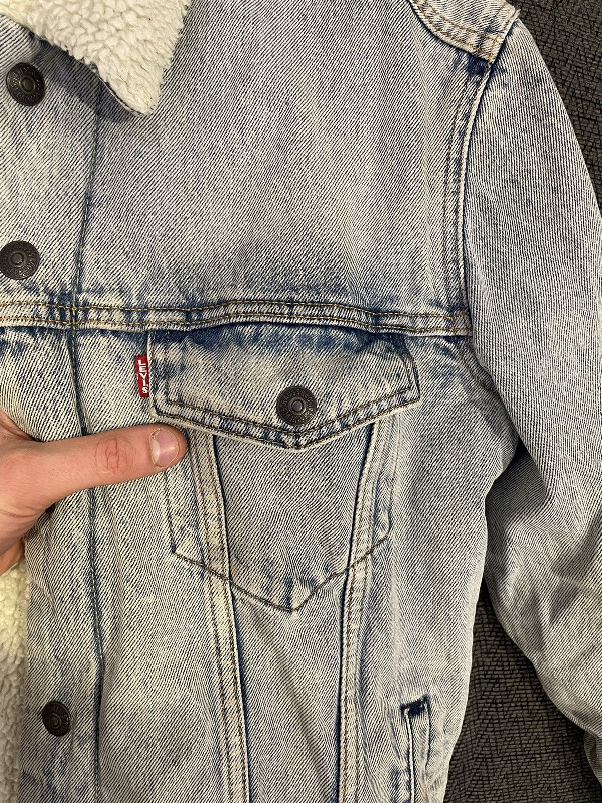 Levi's Vintage Clothing Levis Denim Jacket / synthetic wool Size US M / EU 48-50 / 2 - 3 Thumbnail