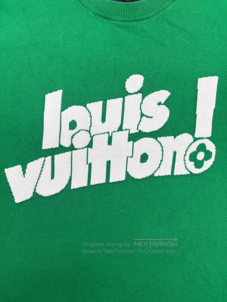 Louis Vuitton Louis Vuitton White and green logo knitted short sleeve Size US S / EU 44-46 / 1 - 4 Thumbnail
