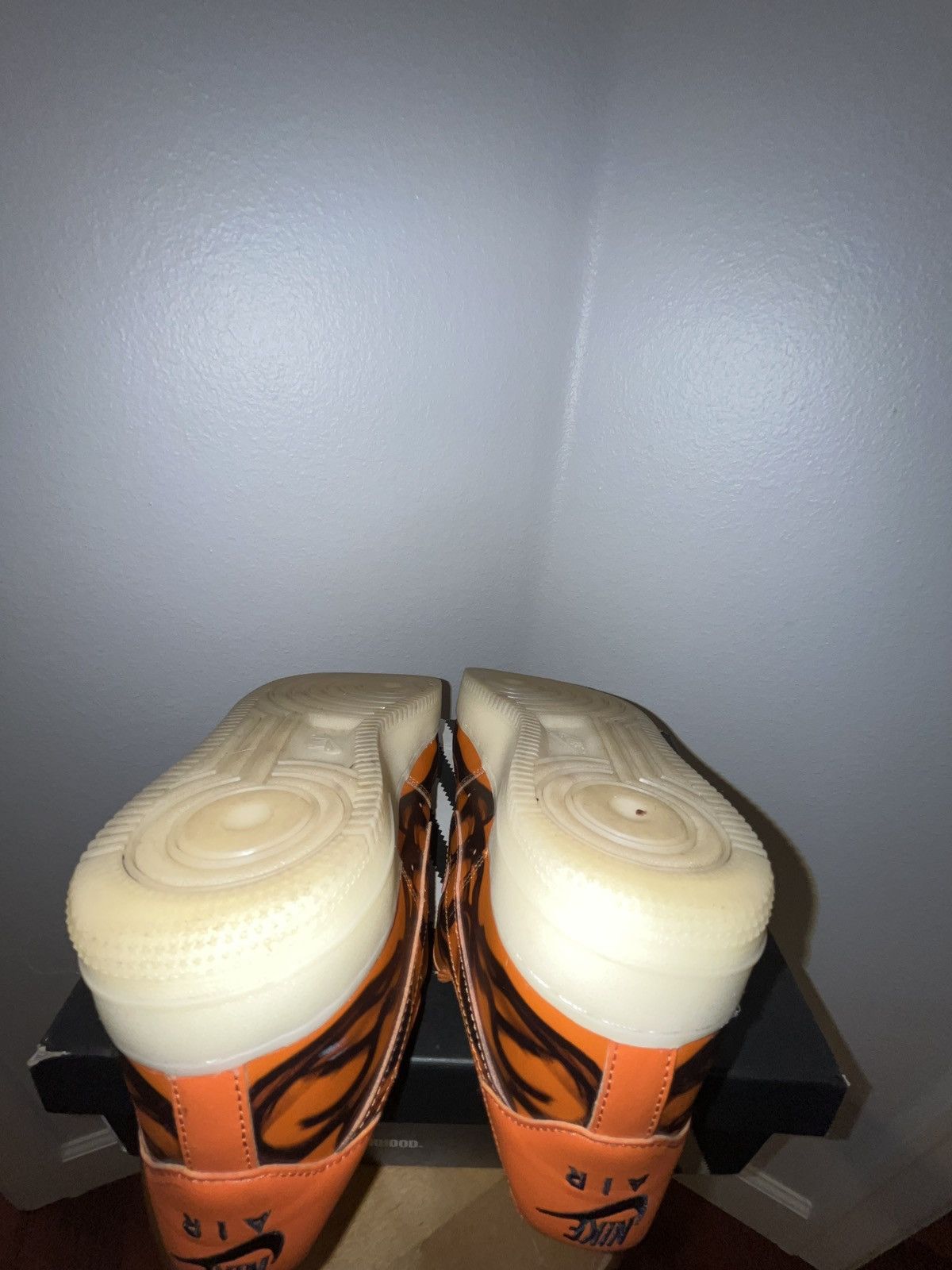 Nike Nike Air Force 1 Skeleton Orange Size US 8.5 / EU 41-42 - 5 Thumbnail