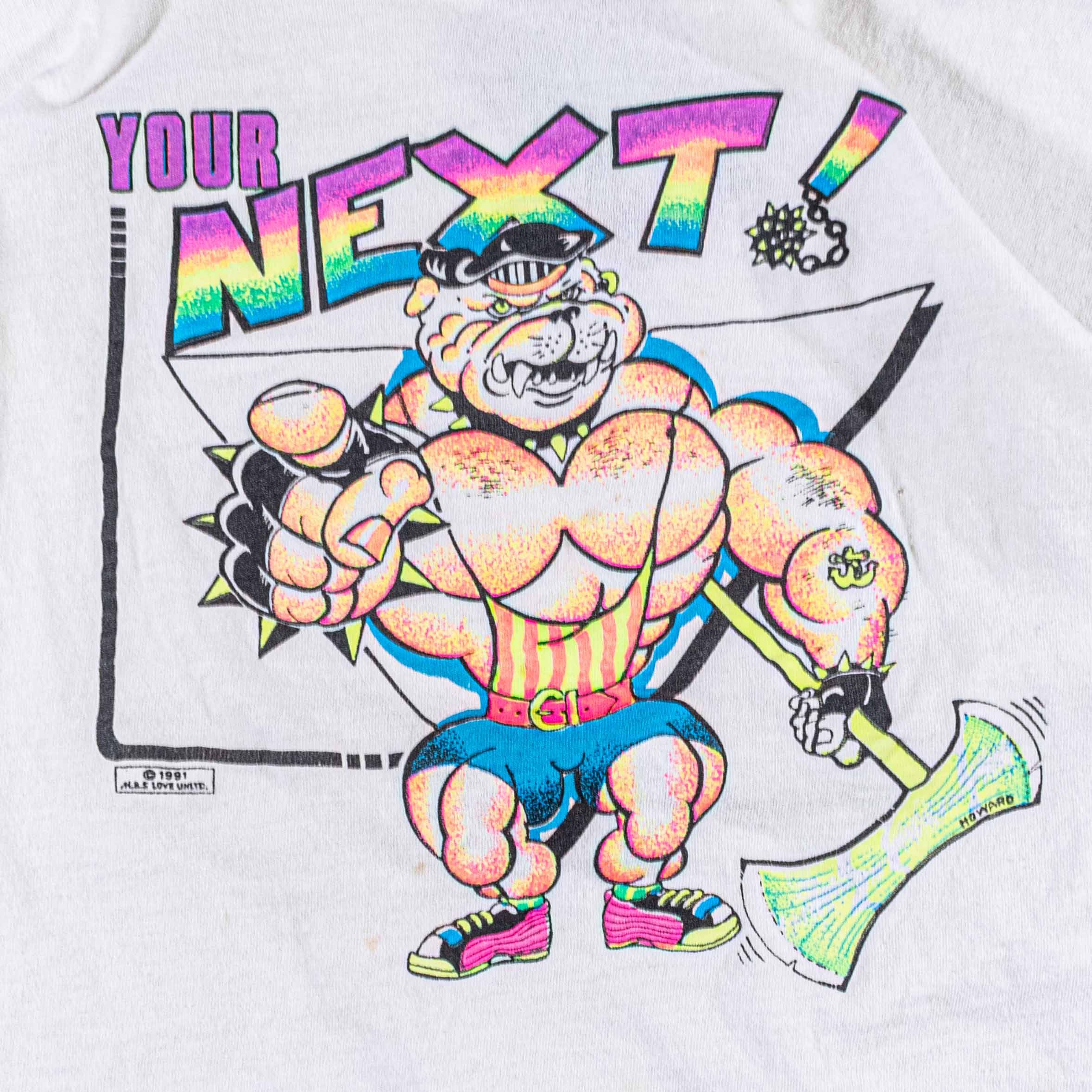 Vintage VTG Your Next Bulldog T-Shirt Pride Muscular Gym Tough Guy Size US XL / EU 56 / 4 - 4 Thumbnail